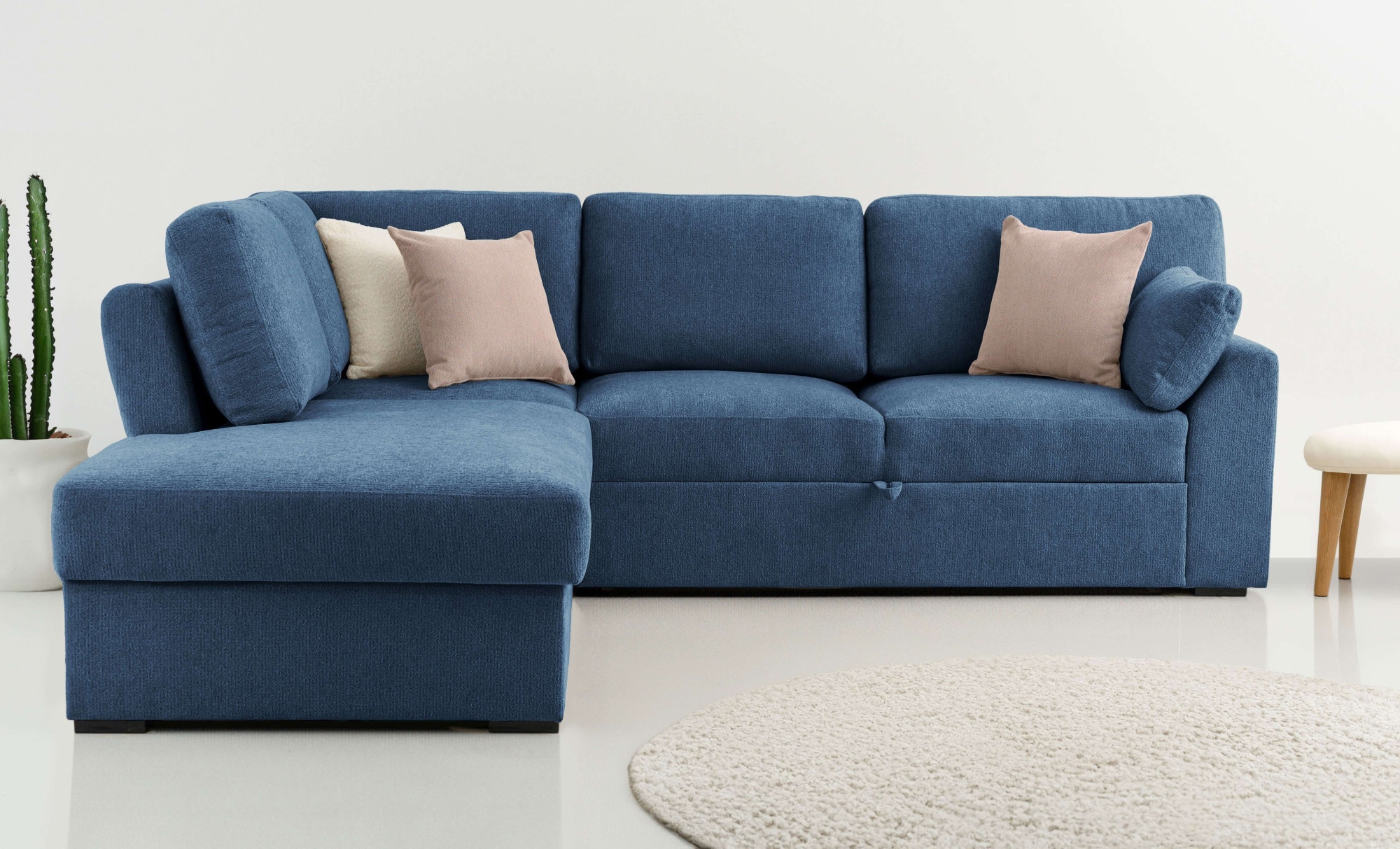 Home affaire Ecksofa Citry, Breite 242 cm, Chenille, Bettfunktion, Bettkast günstig online kaufen
