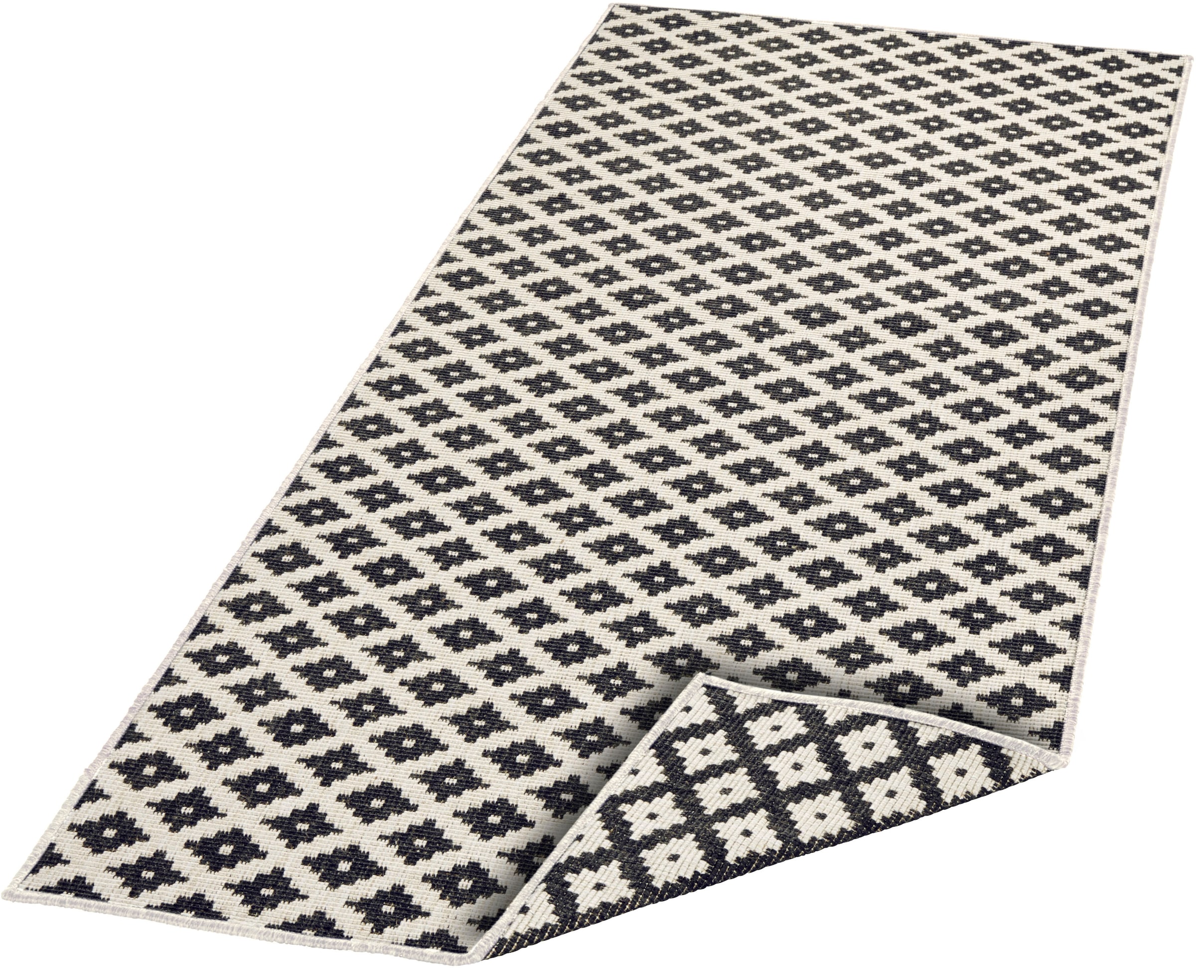 NORTHRUGS Teppich »Nizza Wendeteppich«, rechteckig, 5 mm Höhe, In-& Outdoor, Wetterfest, Balkon, Läufer, Wohnzimmer, Wasserfest