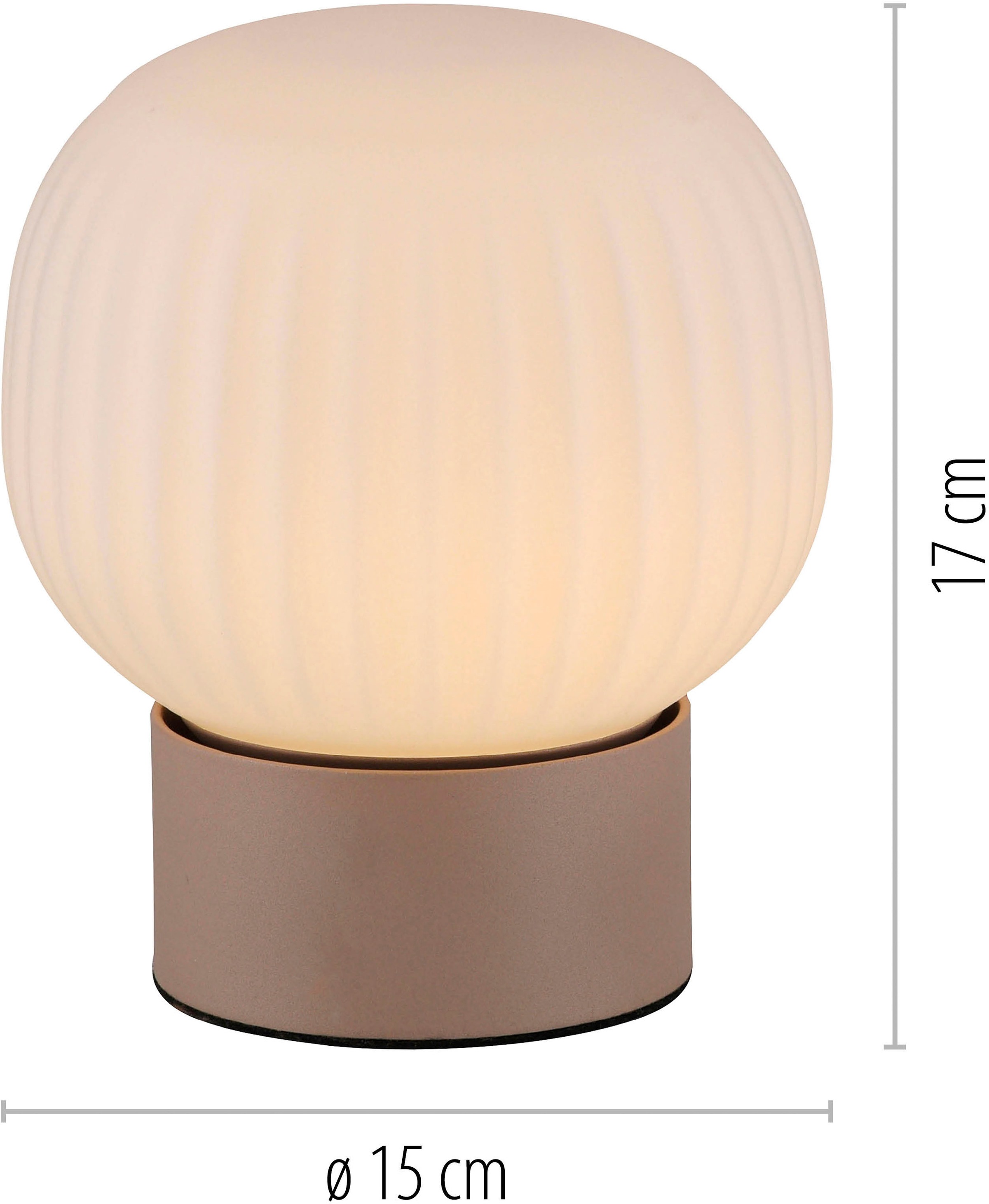 JUST LIGHT LED Tischleuchte »NAMI« LED-Board 1 Stk. Warmweiß dimmbar über Touchdimmer, Memory nach Trennung vom Netz