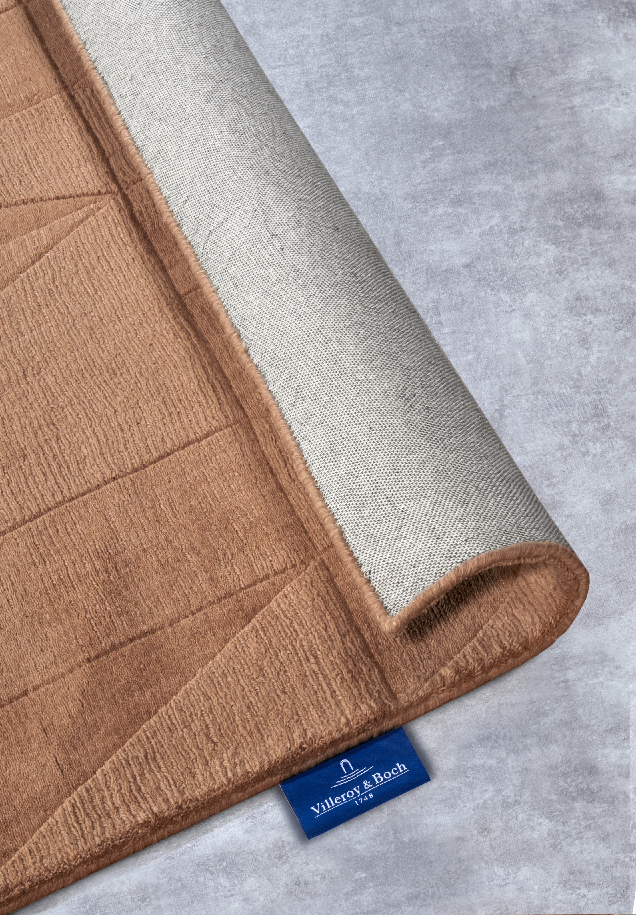 Villeroy & Boch Wollteppich »Ursule«, rechteckig, 10 mm Höhe, Läufer, handgewebt, Wolle, Natur, Wohnzimmer, Geometrie, Boho