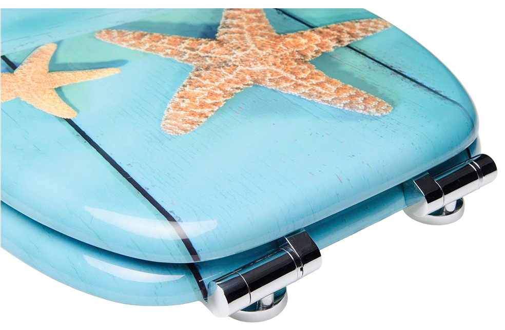 Sanilo Badaccessoire-Set »Sea Star« bestehend aus WC-Sitz, Badteppich und Waschbeckenstöpsel