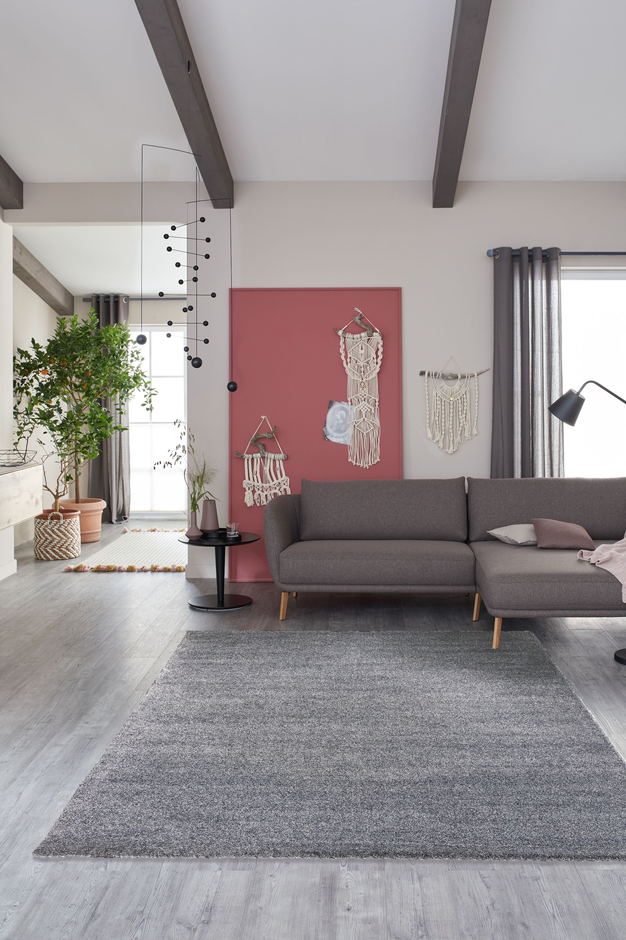 SCHÖNER WOHNEN-Kollektion Teppich »Pure 190« rechteckig 21 mm Höhe Wohnzimmer, Schlafzimmer, uni, leichter Glanz, robuster Kurzflor