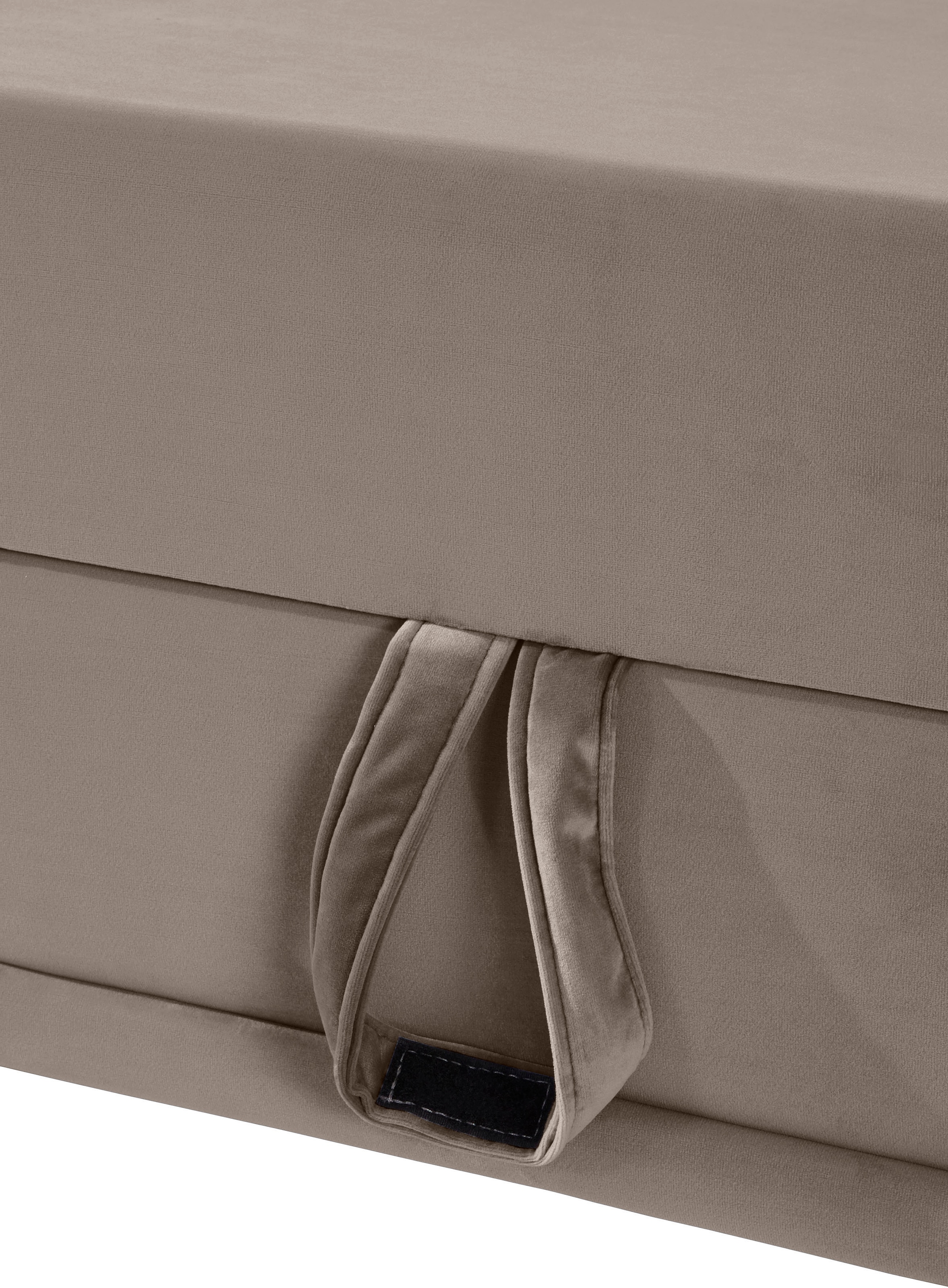 Places of Style Ecksofa Costello, mit Sitztiefenverstellung und Armlehnfunktion, incl. 3 Nierenkissen
