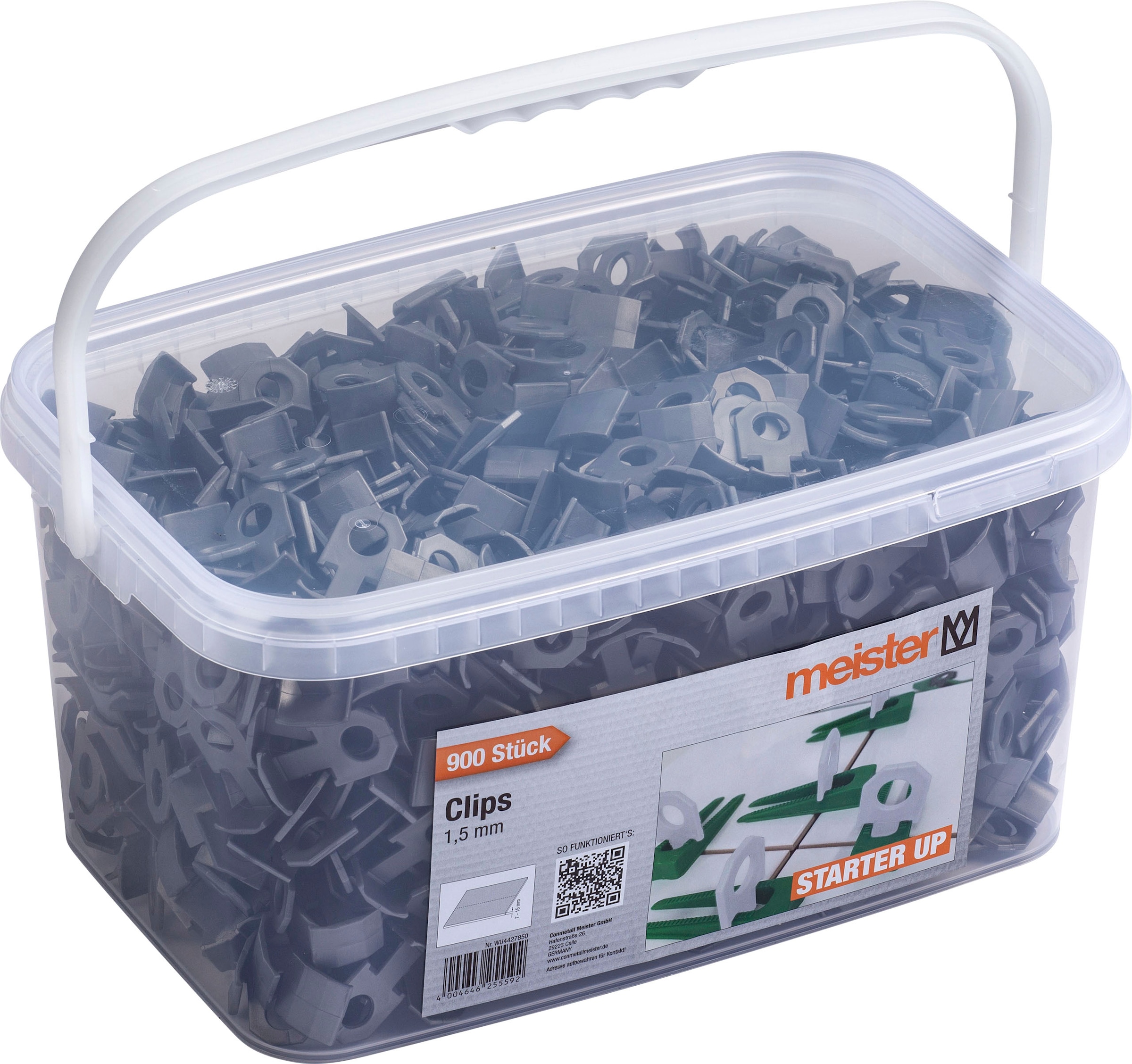 meister Nivelliersystem »Starter/4427850«, 900 Stück, 1,5 mm Laschenstärke