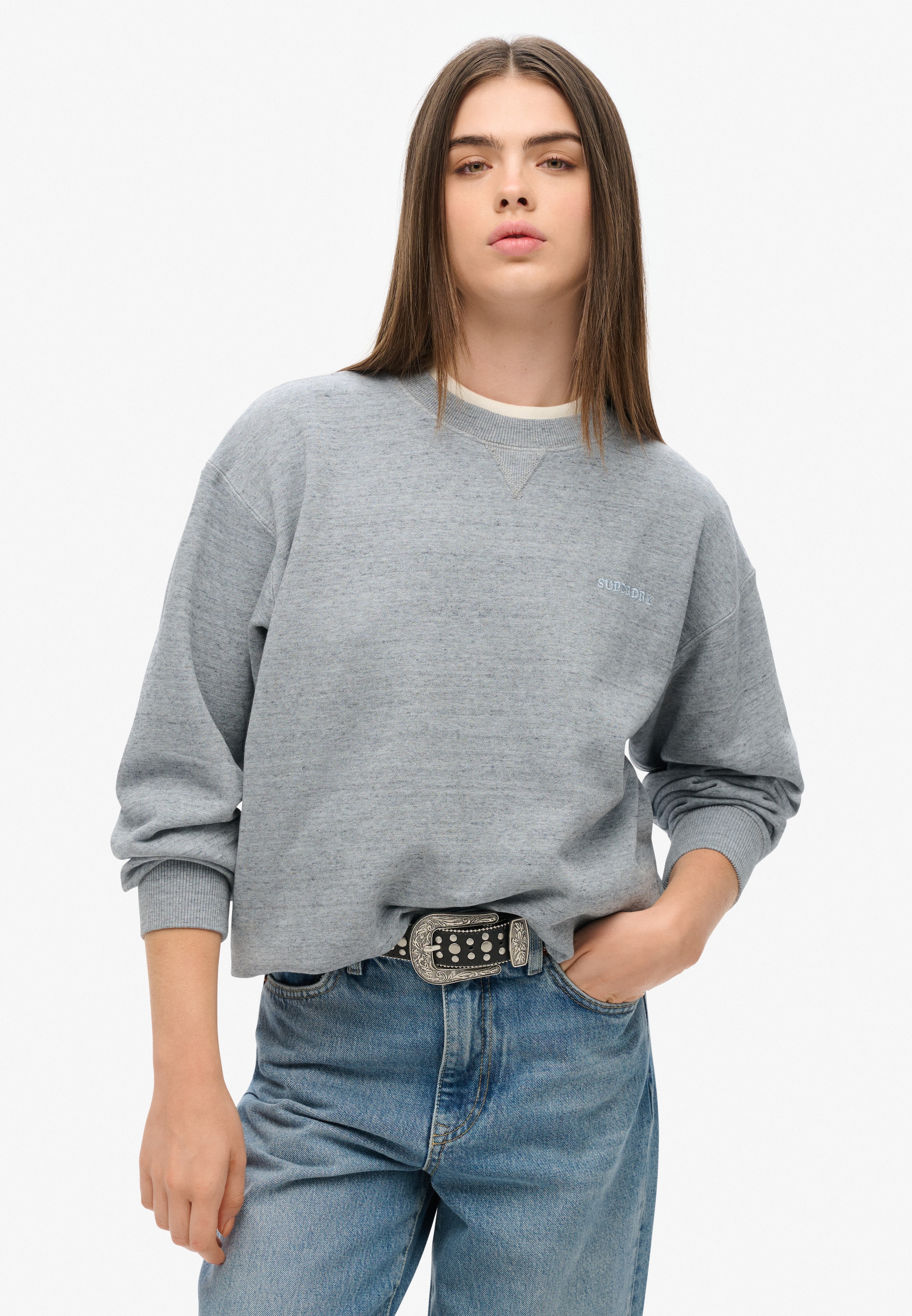 Superdry Sweatshirt »ESSENTIAL LOGO OVERDYED SWEAT«

