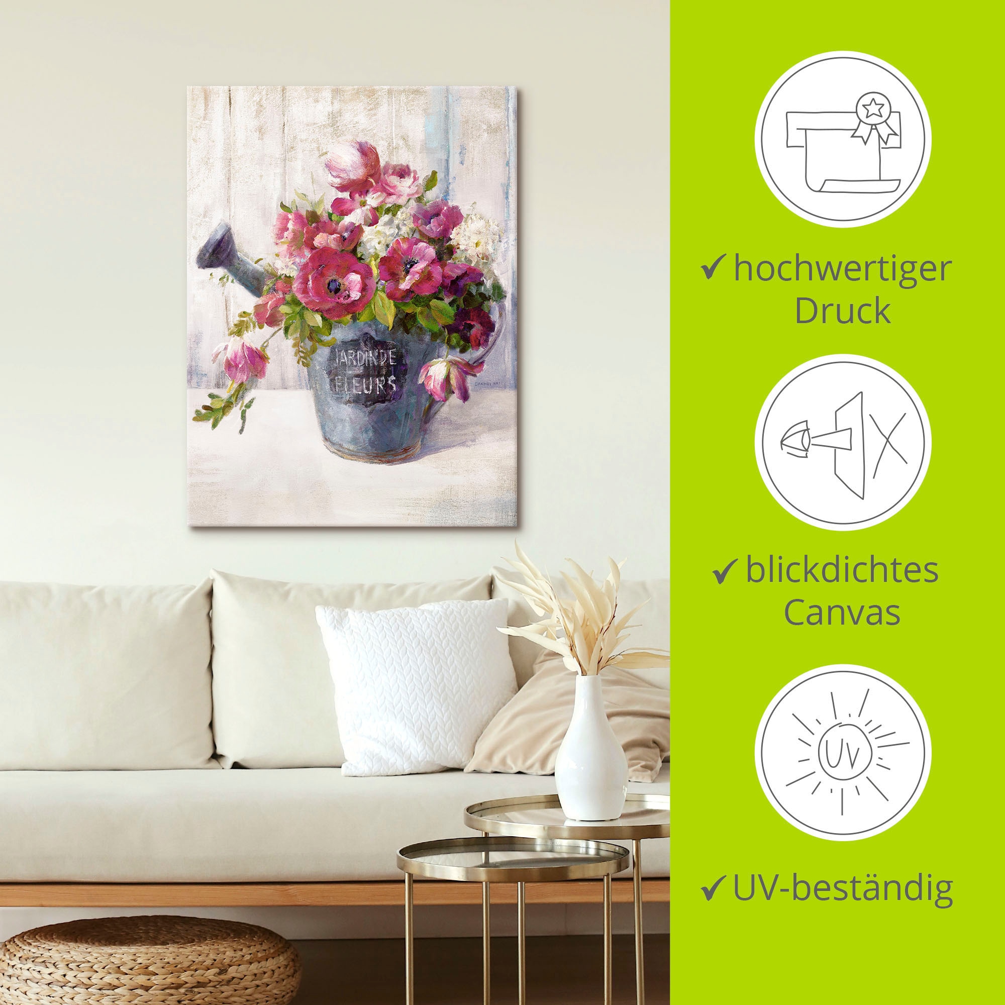 Artland Wandbild »Gartenblumen II«, Blumen, (1 St.), als Leinwandbild, Poster in verschied. Größen