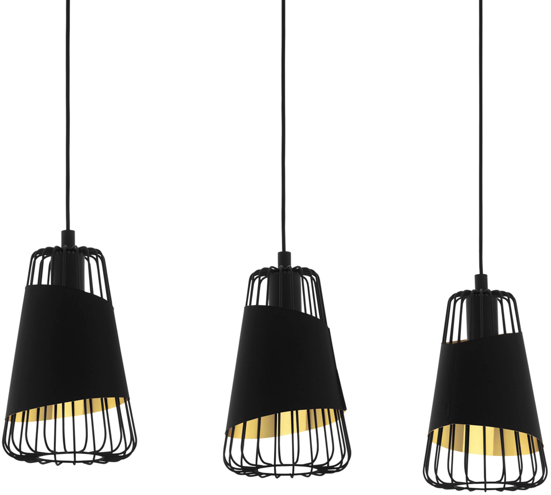 EGLO Hängeleuchte »AUSTELL Hängelampe, E27, IP20, Stahl und Textil, Esszimm günstig online kaufen