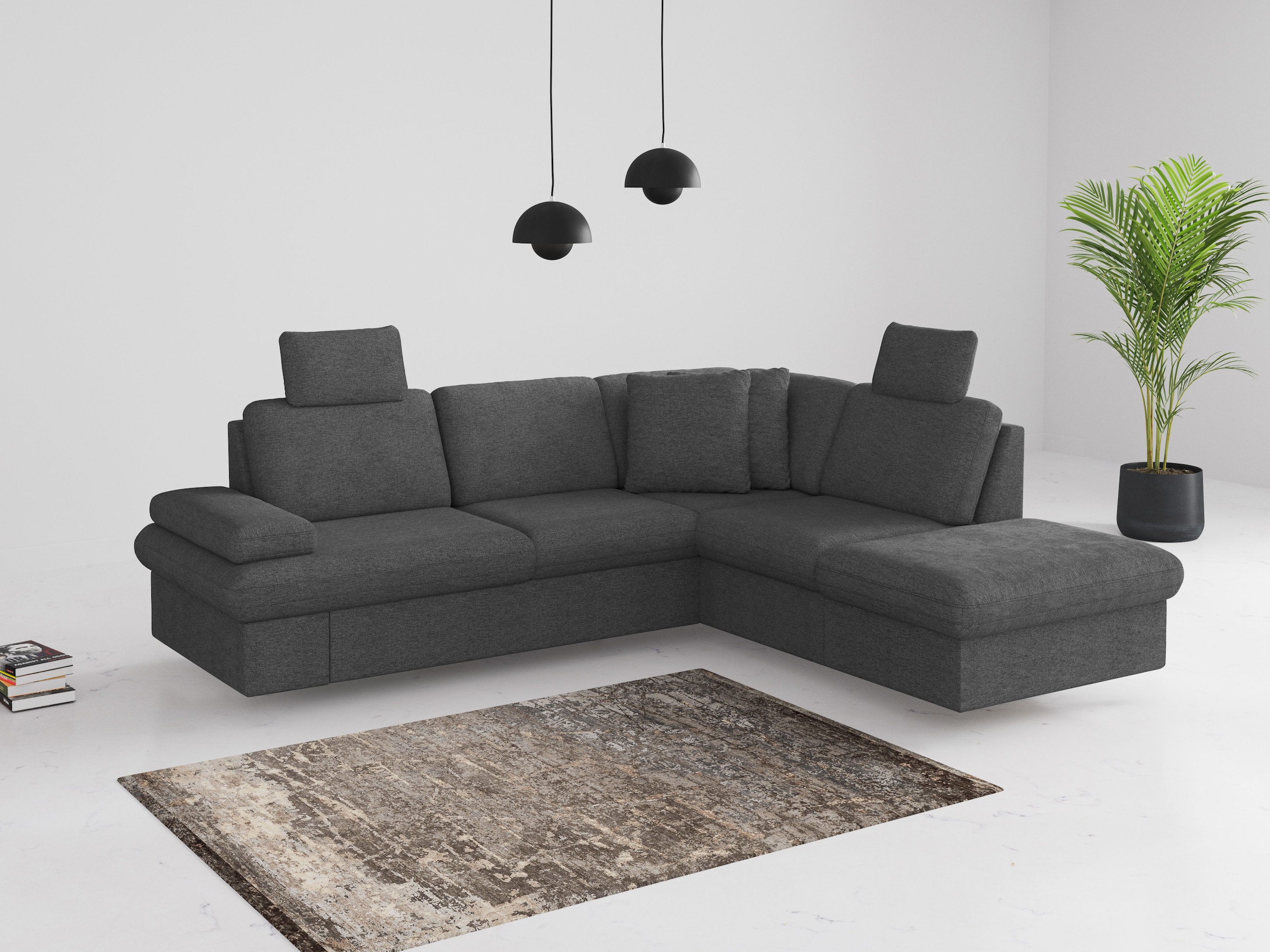 sit&more Ecksofa »Moreno«, mit Armteilverstellung,wahlweise mit Bettfunktio günstig online kaufen