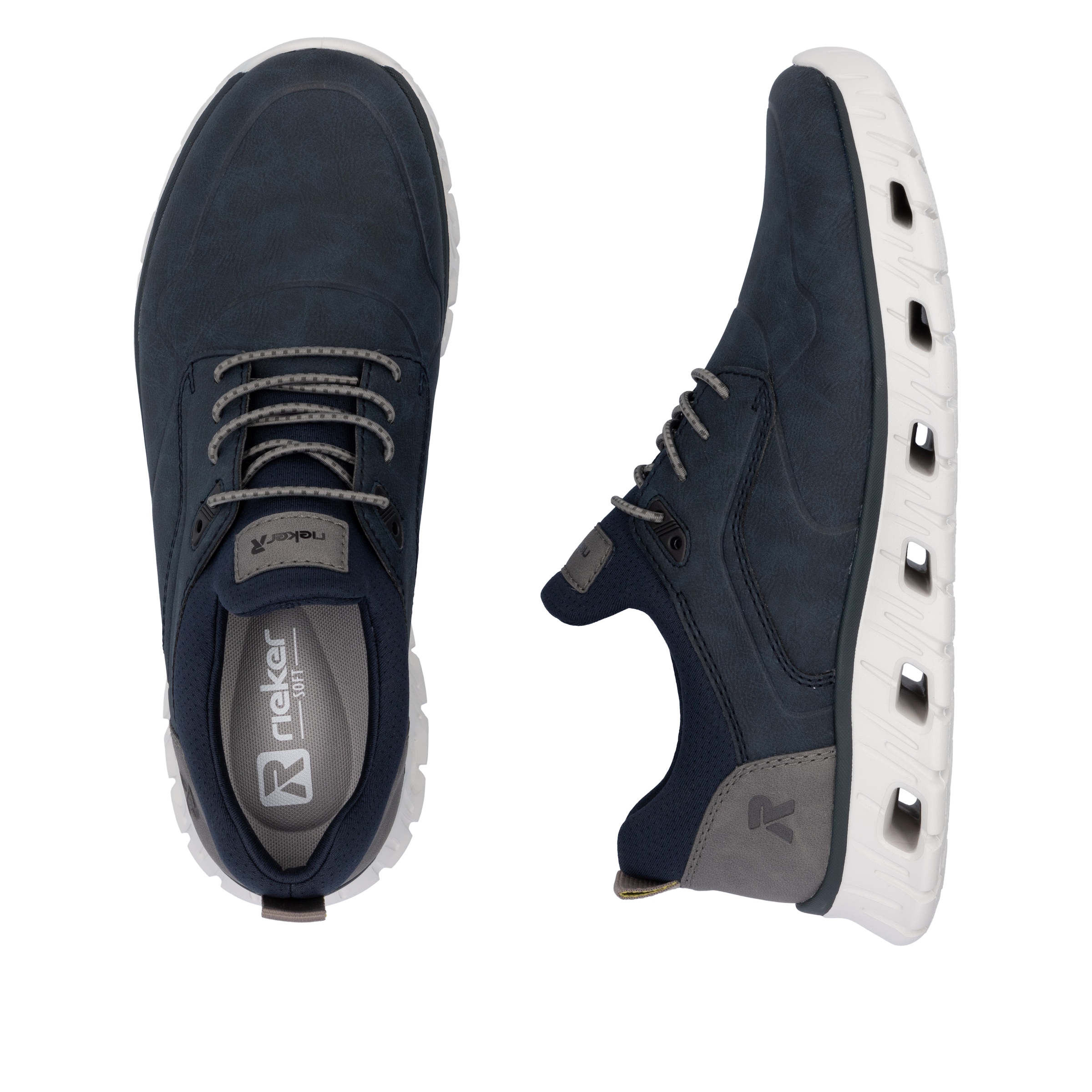 RIEKER Sport Slip-On Sneaker, Freizeitschuh, Halbschuh, Schlupfschuh mit modischer Laufsohle