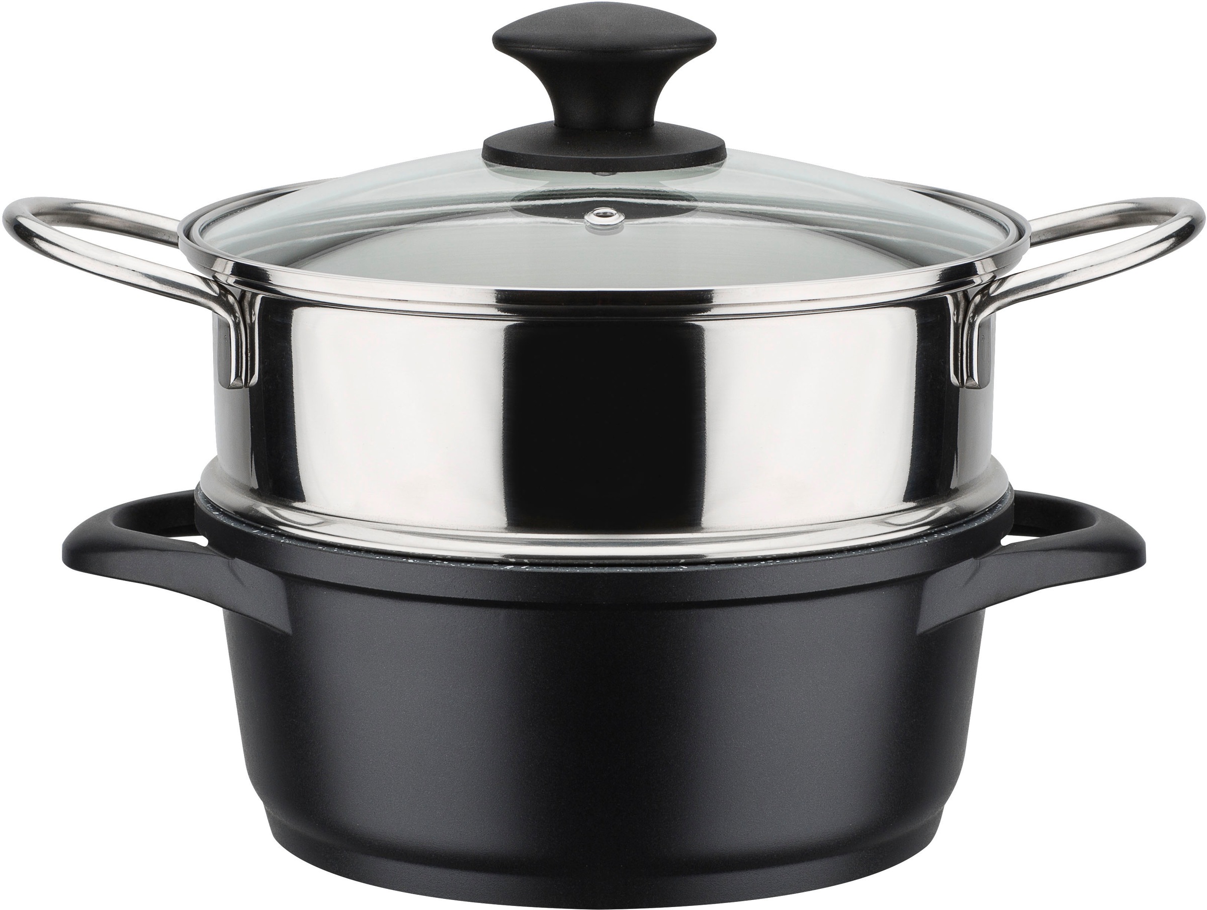 GSW Topf-Set »Gourmet Granit« Set, Kochtopf 20/24, Stieltopf 16, Pfanne 20/ günstig online kaufen