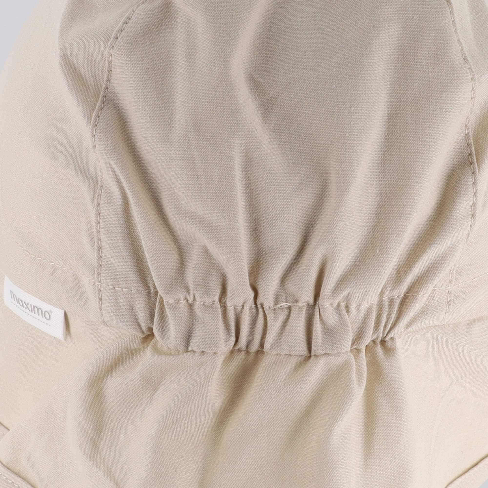 MAXIMO Schirmmütze 1 Stk. Beige, Popeline, Nackenschutz, Bindeband, Unisex