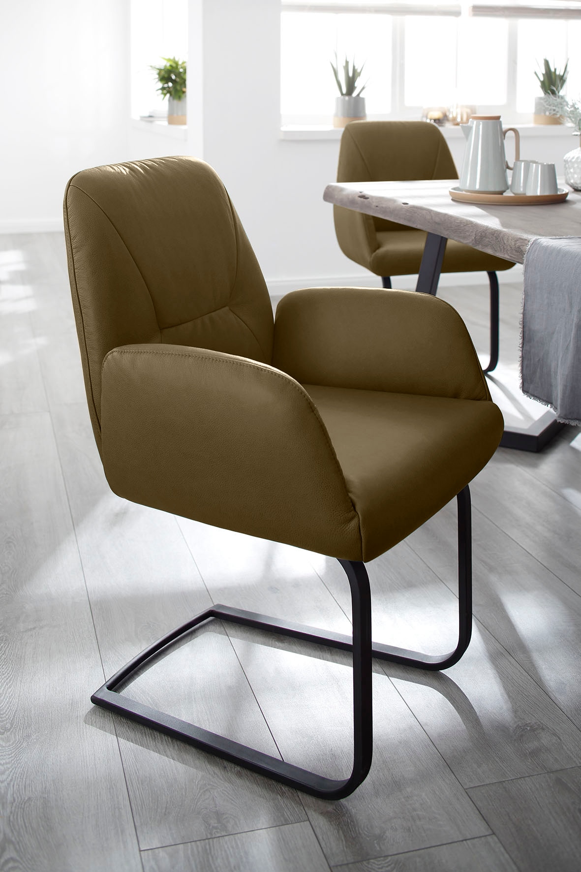 W.SCHILLIG Freischwinger »ole« () Gestell in Schwarz pulverbeschichtet günstig online kaufen