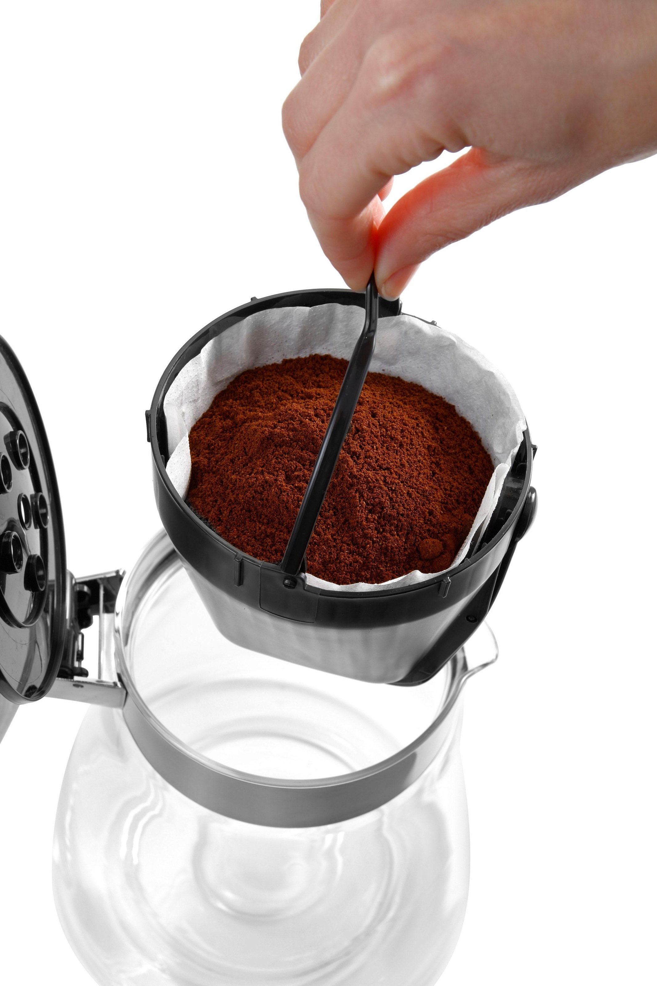 De'Longhi Filterkaffeemaschine »Clessidra ICM 17210«, 1,25 l Kaffeekanne, Papierfilter, nach zertifiziertem ECBE Standard