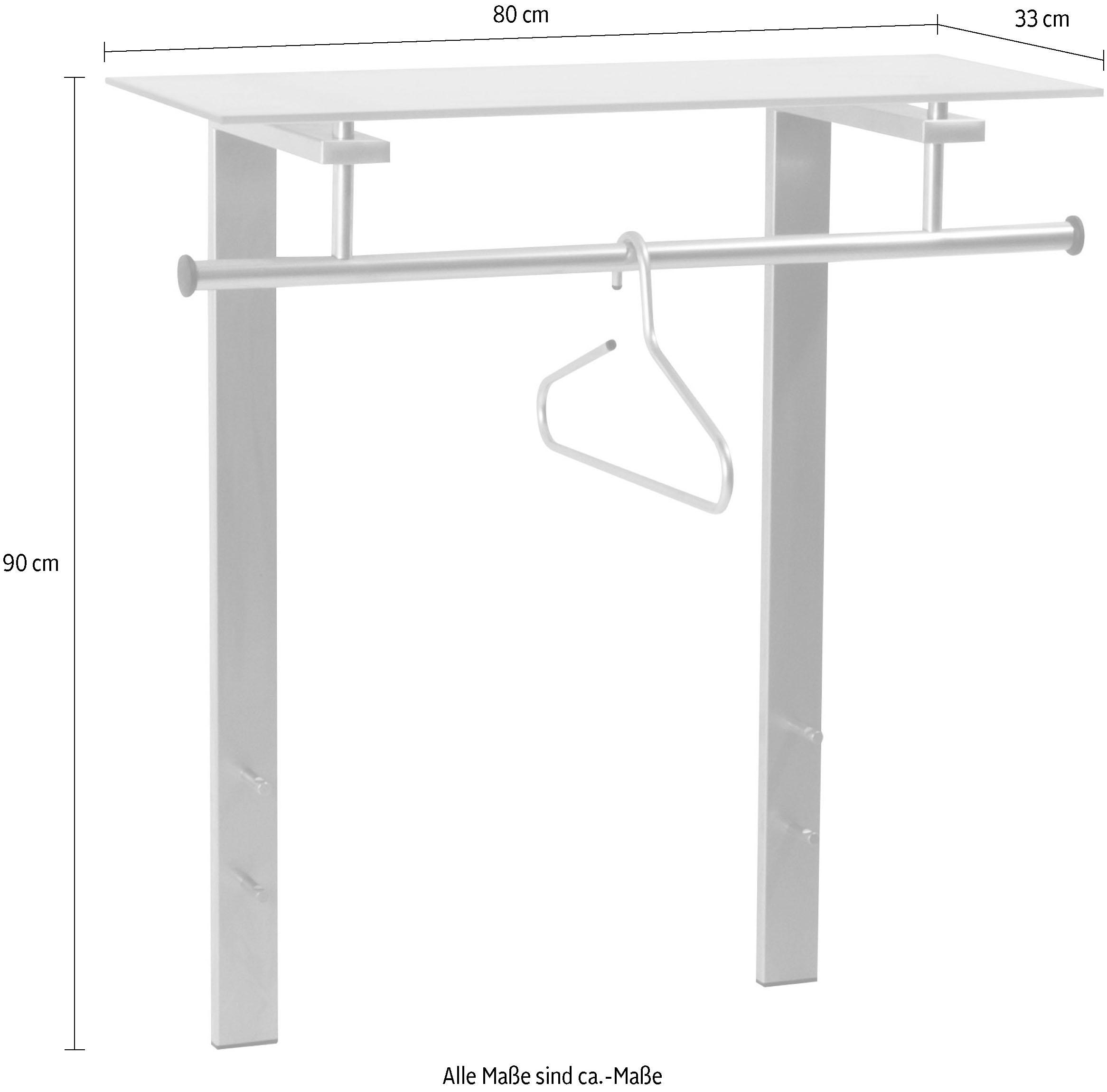 Spinder Design Garderobenleiste, Metall, Funktional, 33 cm tief