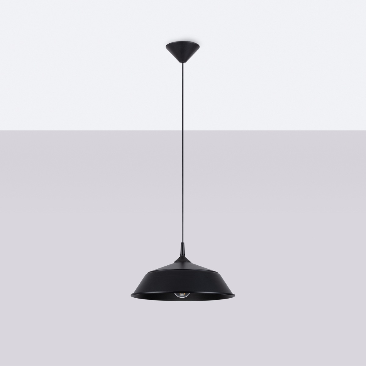SOLLUX lighting Pendelleuchte »Pendelleuchte FRIKA Schwarz«, 1 flammig, Leu günstig online kaufen