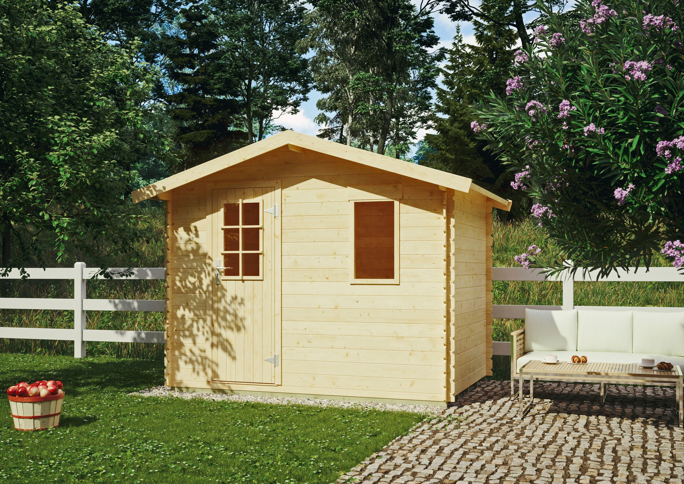 Kiehn-Holz Gartenhaus »Auerberg«, aus naturbelassenem Fichtenholz