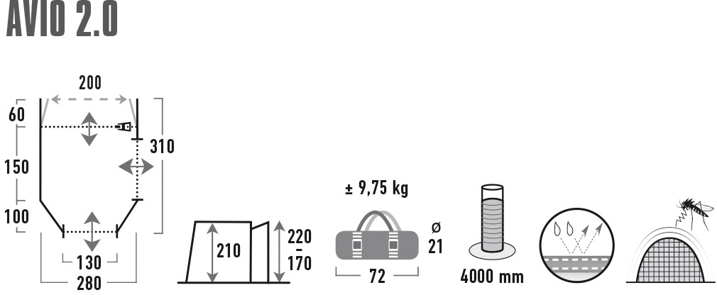 High Peak Buszelt »Avio 2.0«