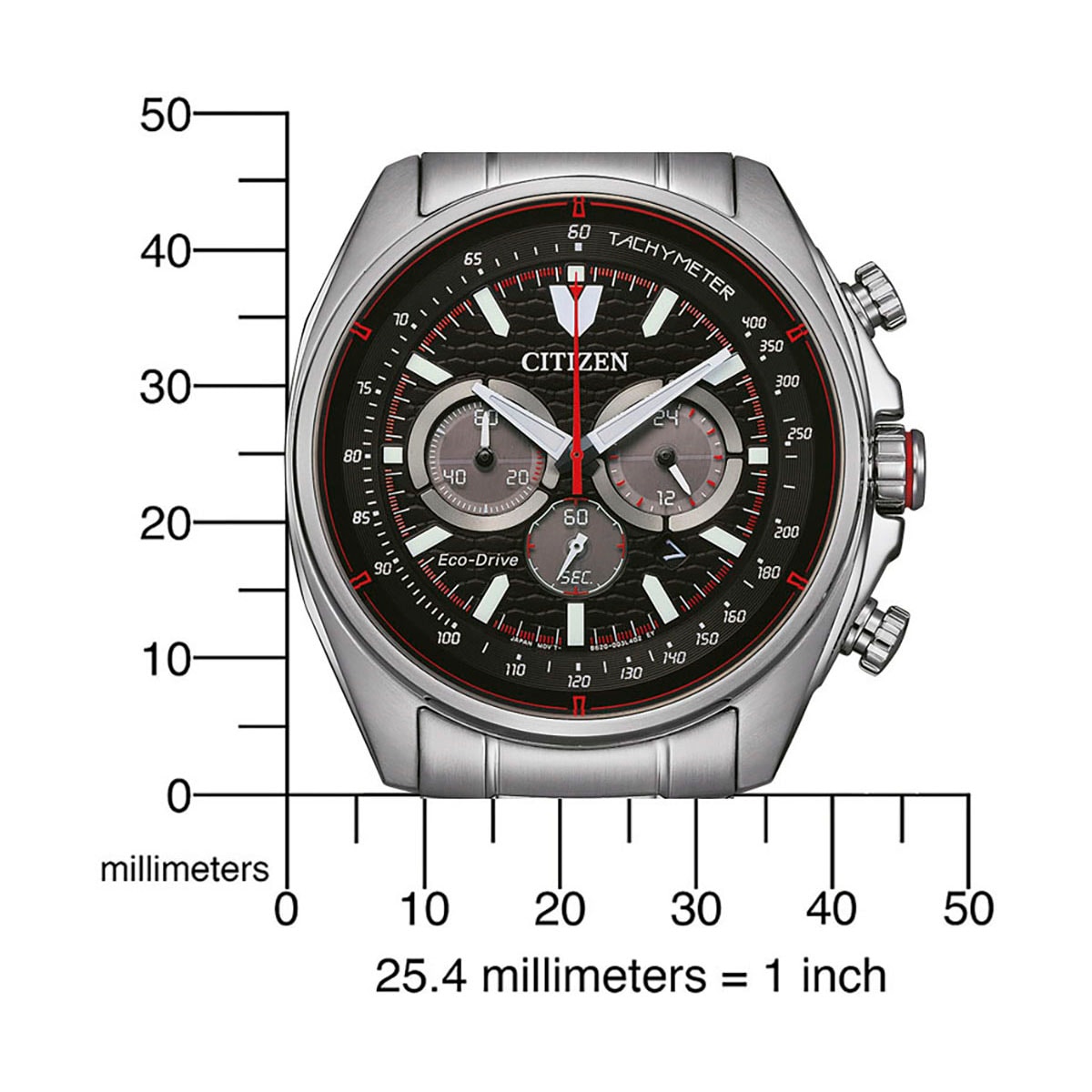 Citizen Chronograph, Armbanduhr, Herrenuhr, Solar, Stoppfunktion, Edelstahlarmband