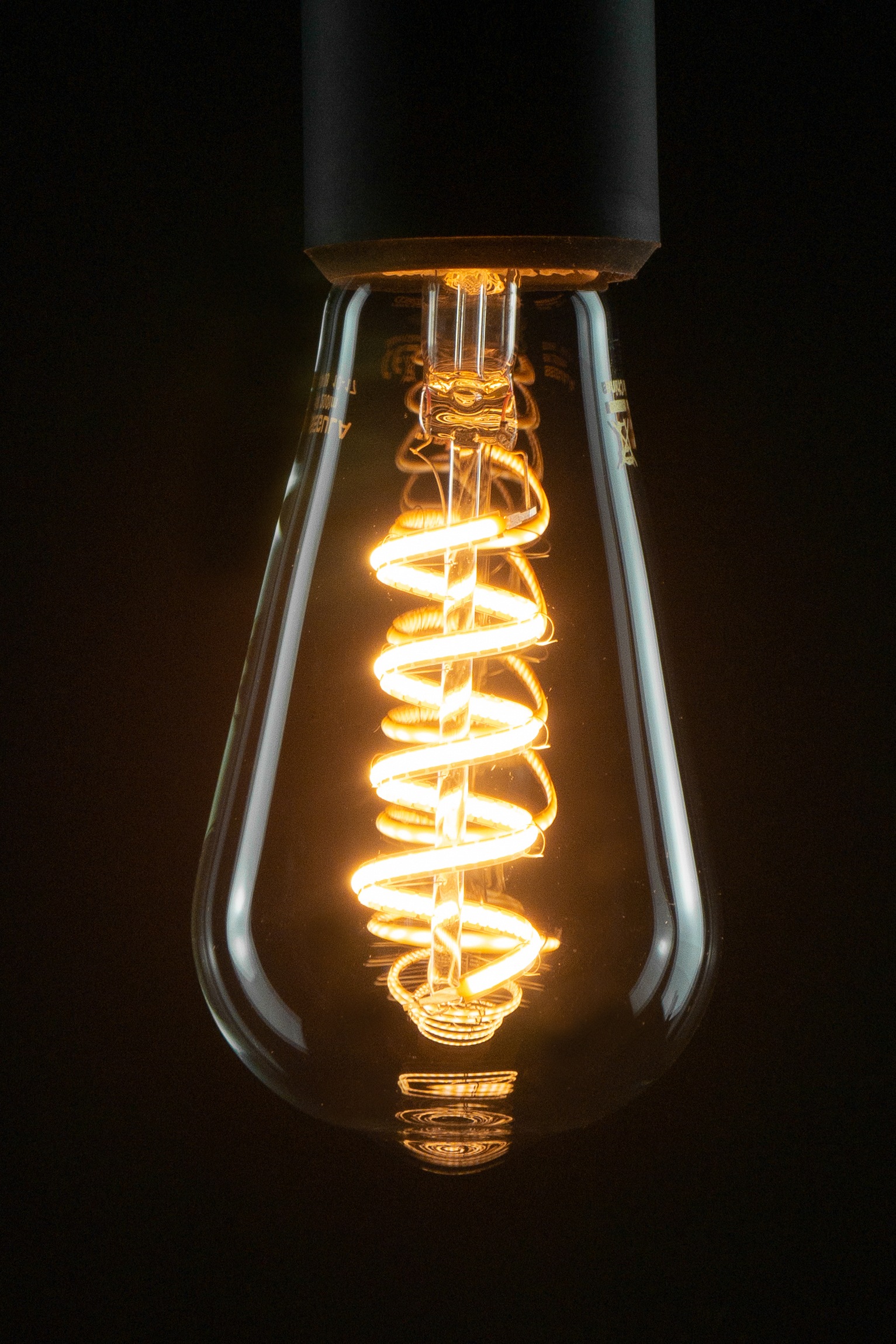 SEGULA LED-Leuchtmittel »LED Rustika Curved Spirale klar«, E27, Warmweiß, dimmbar, E27, Rustika Curved Spirale, klar