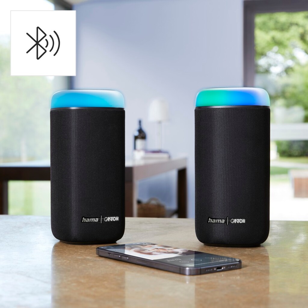 Hama Bluetooth-Lautsprecher »Bluetooth®-Lautsprecher Glow Pro (wasserdicht IPX4, 5 Licht-Modi, 30W)«