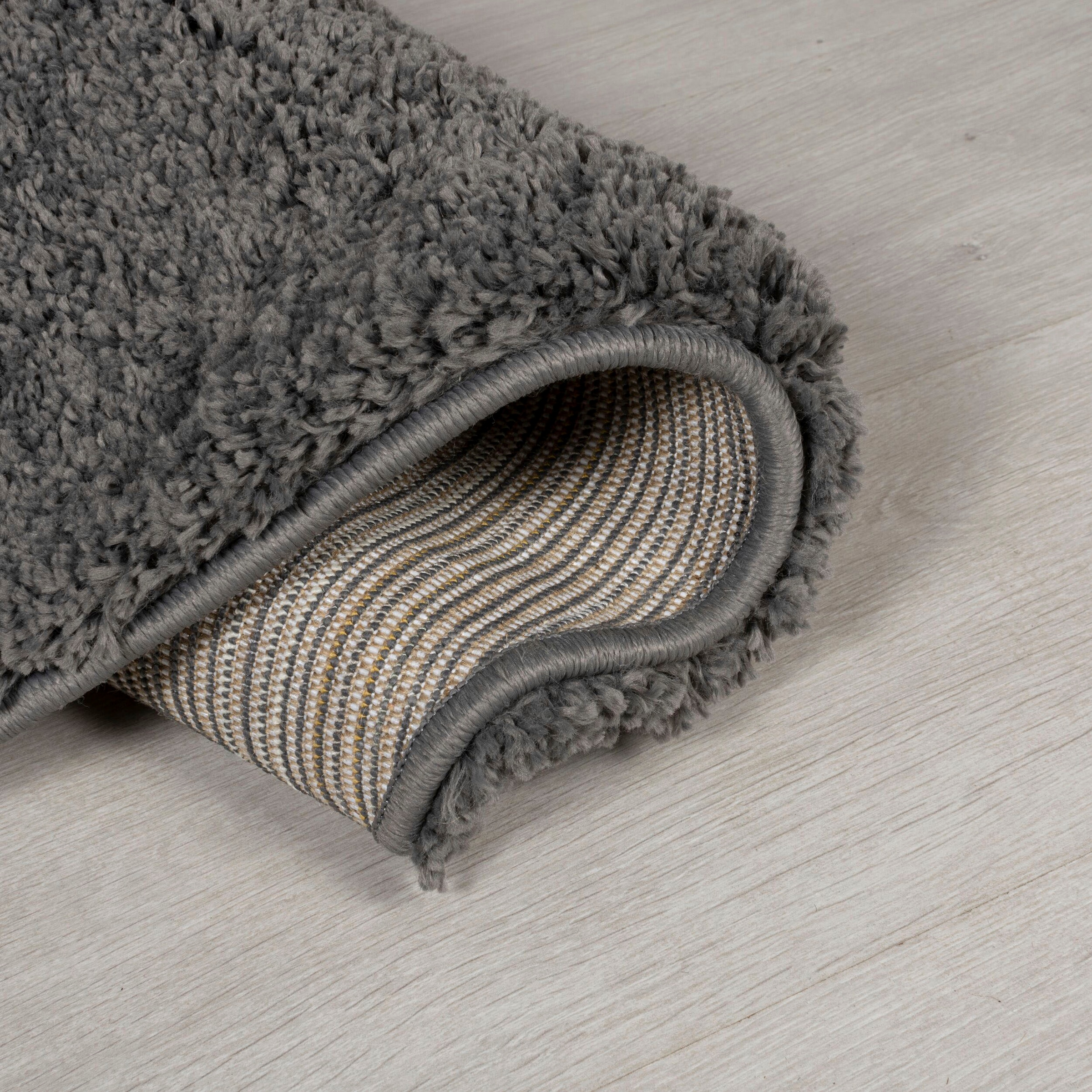 FLAIR RUGS Hochflor-Teppich »Feather«, rund, 40 mm Höhe