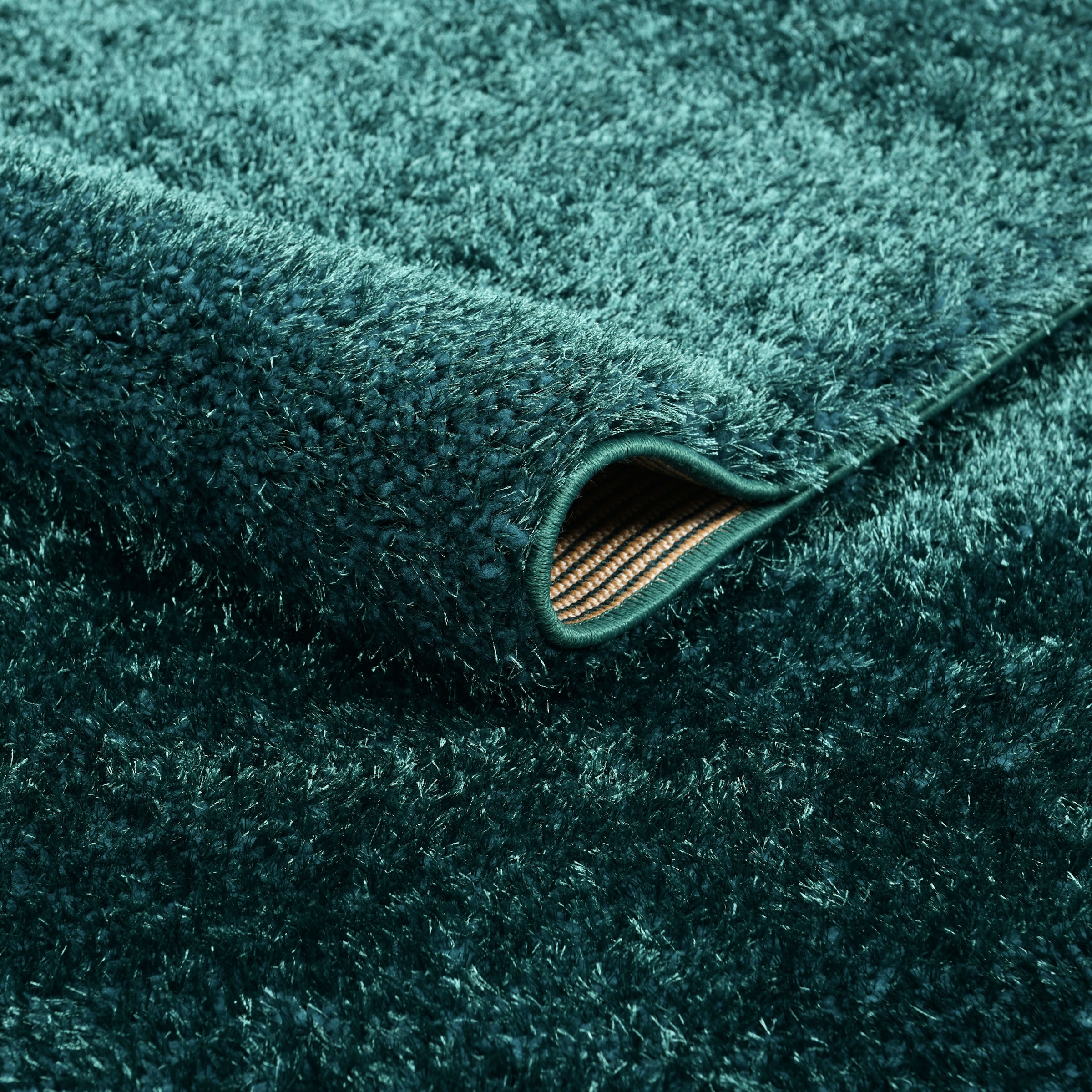 my home Hochflor-Teppich »Malin«, rechteckig, 43 mm Höhe, Shaggy in Uni-Farben, einfarbig, leicht glänzend, besonders weich