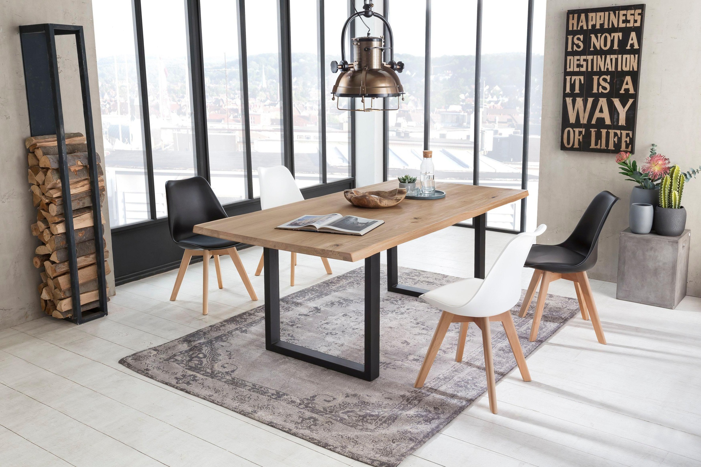 Bild von SIT Esstisch »Tops&Tables«, mit Tischplatte aus Wildeiche, mit Baumkante we gewachsen, Vintage