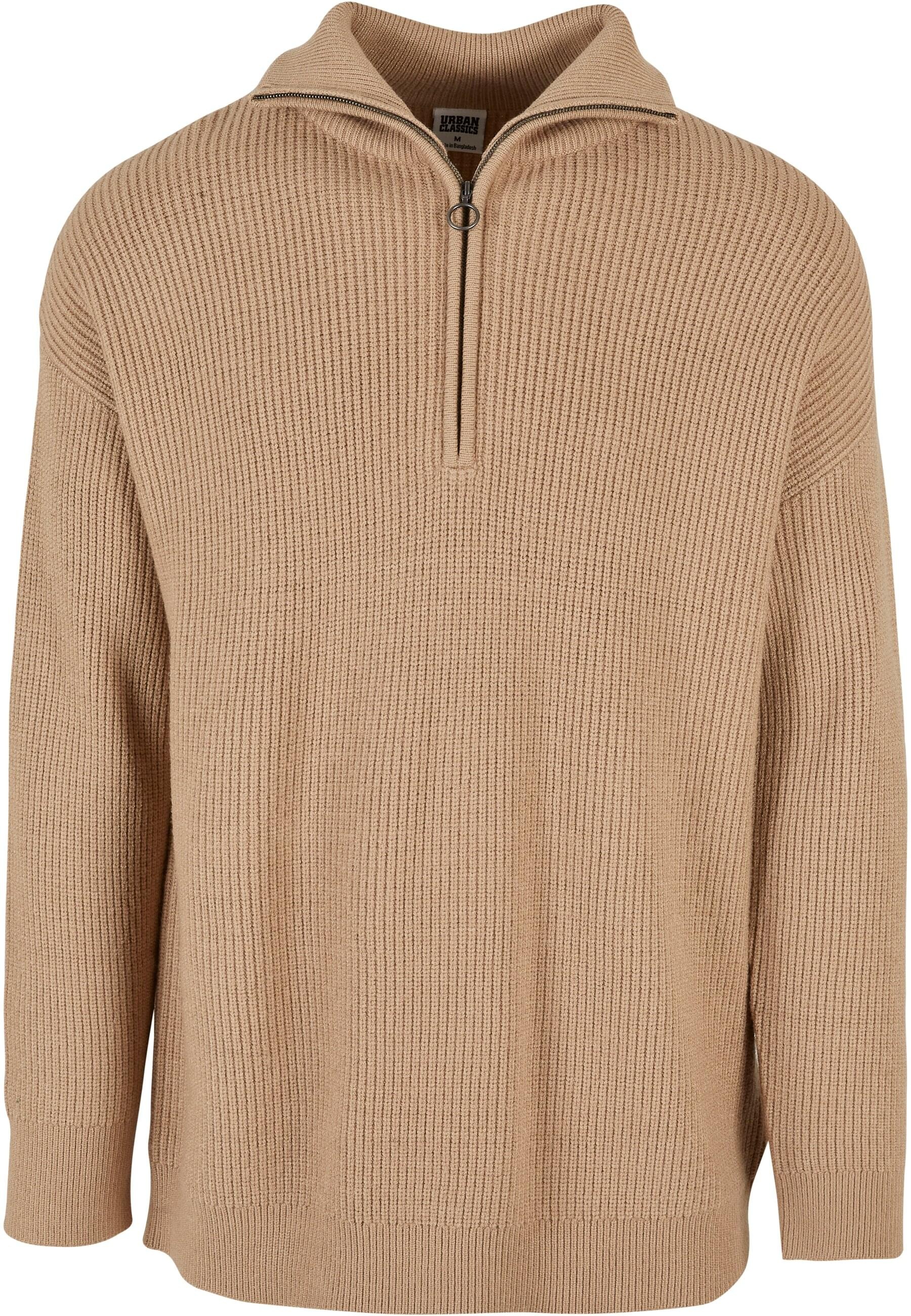 URBAN CLASSICS Sweater »Urban Classics Herren Oversized Knitted Troyer«, 1 Stk.
