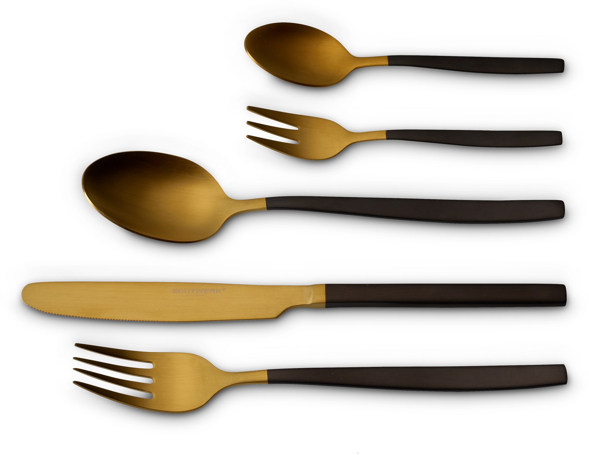 ECHTWERK Besteck-Set »Positano Due«, (Set, 20 tlg.), Tafelbesteck,  Edelstahl 18/10 PVD beschichtet, zweifarbig (Gold/Black) online kaufen