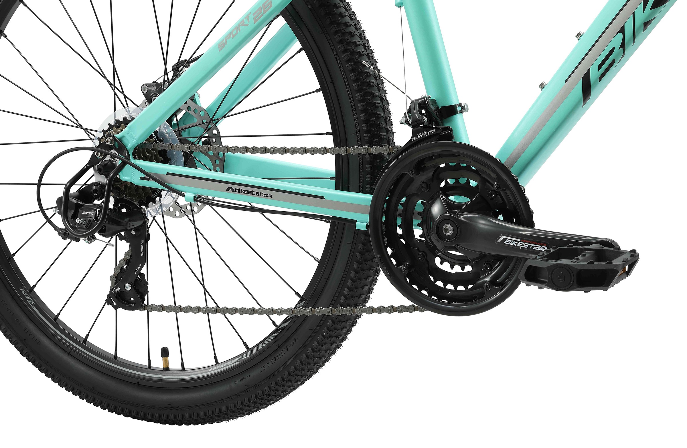 Bikestar Mountainbike 21 Gang Shimano RD-TY300 Schaltwerk Kettenschaltung für Damen und Herren, Kettenschaltung