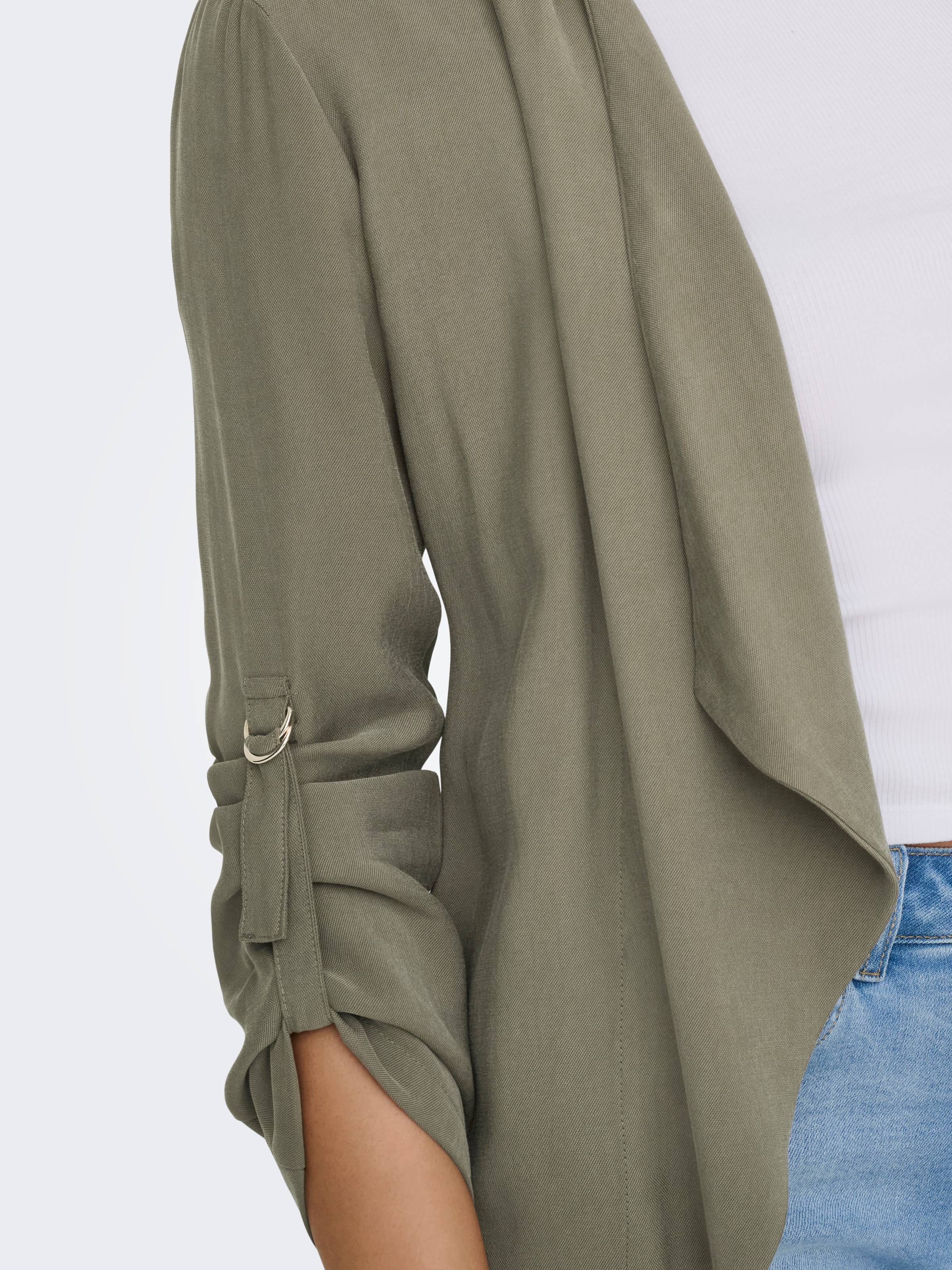 ONLY Blusenjacke »ONLLALIA 3/4 OPEN JACKET PNT« Viskosemischung