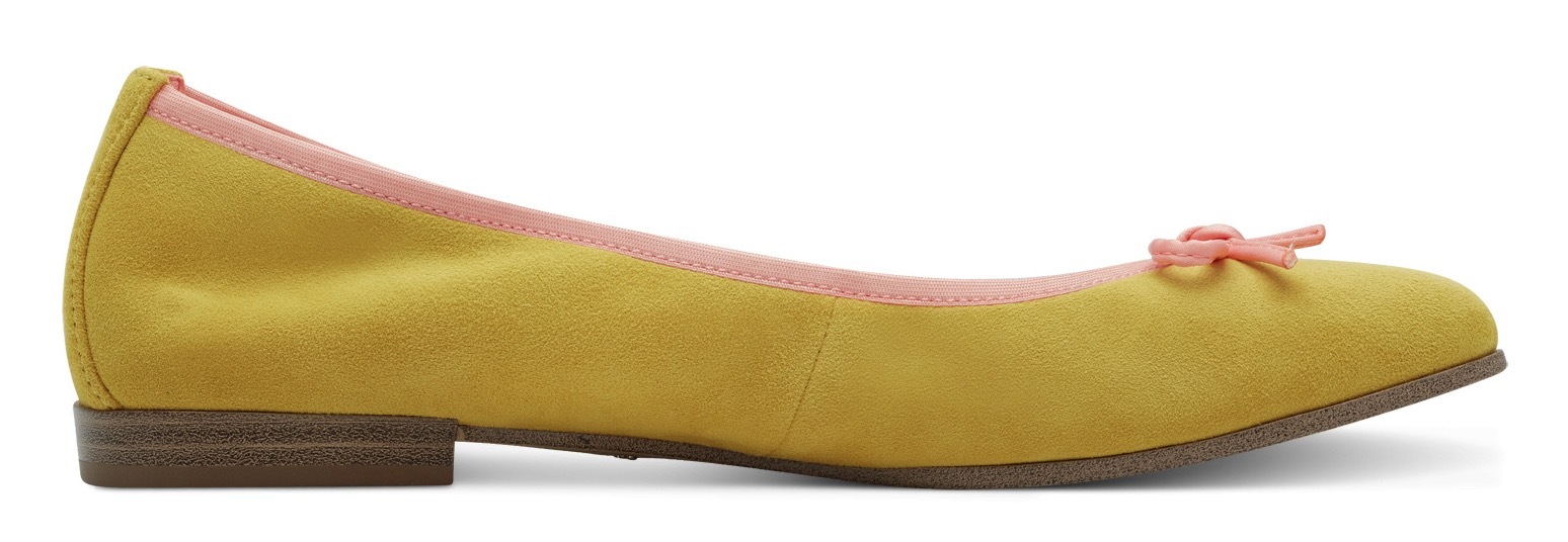 Tamaris Ballerina, Blockabsatz, Businessschuh, Schlupfschuh mit süßer Zierschleife