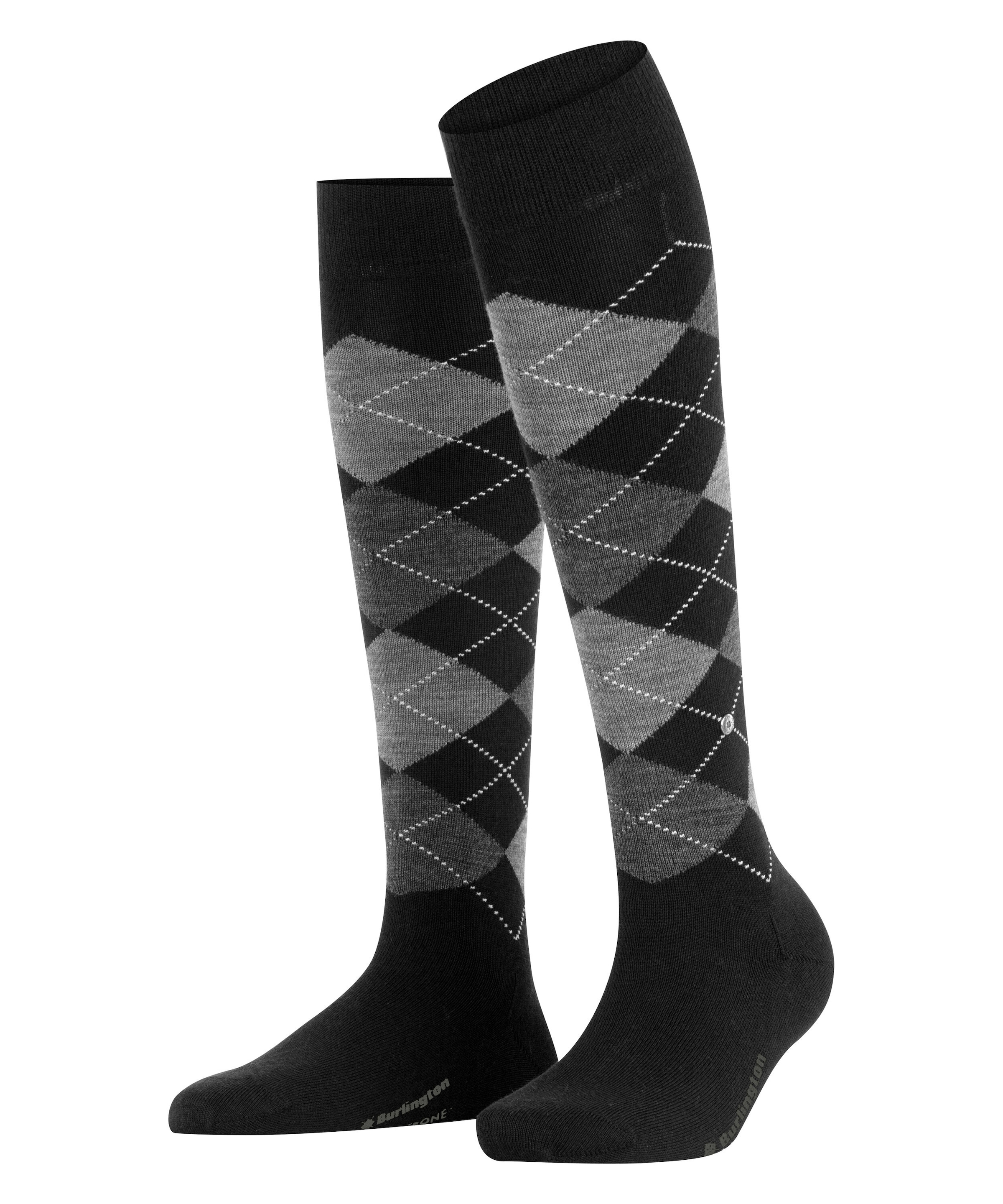 Burlington Kniestrümpfe »Marylebone« Einheitsgröße 36-41, wärmende Wollmischung, Argyle-Muster