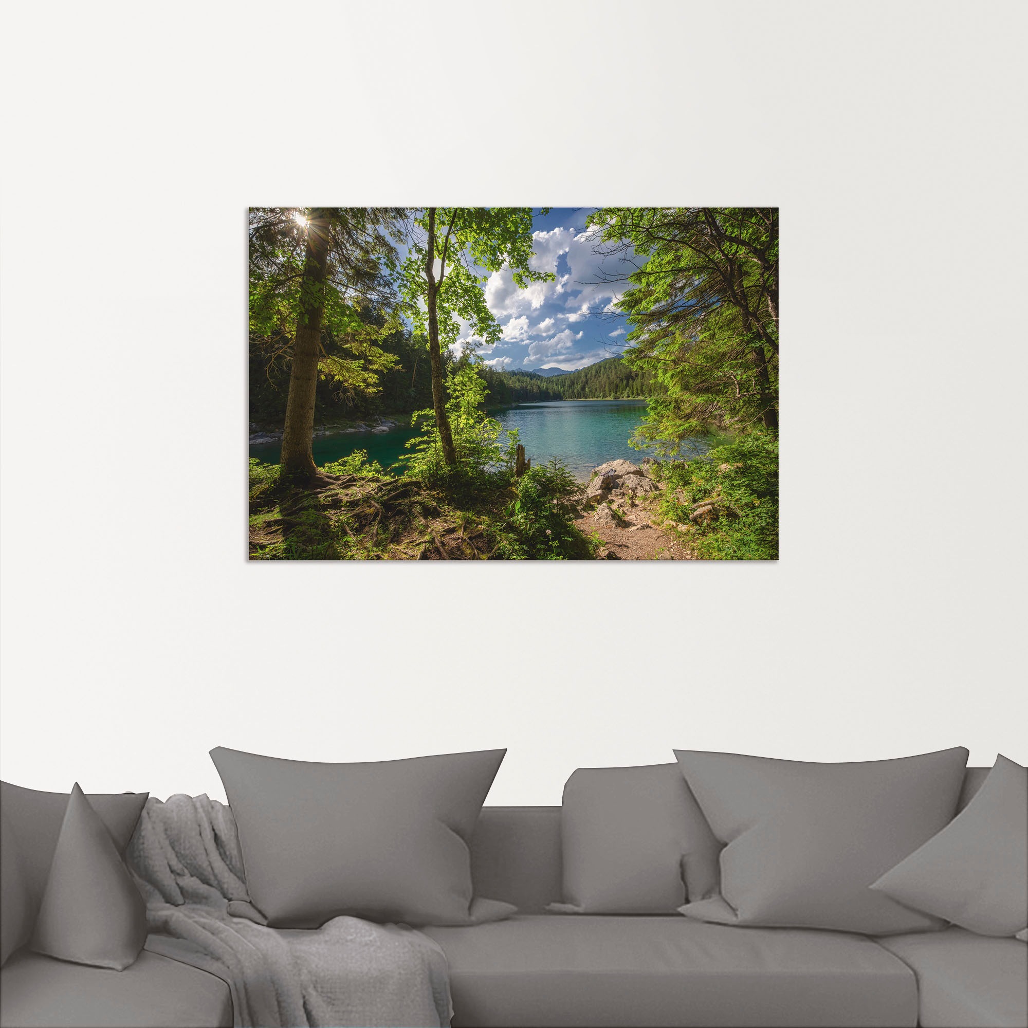 Artland Wandbild »Eibsee«, Gewässer, (1 St.), als Alubild, Outdoorbild, Leinwandbild in verschied. Größen