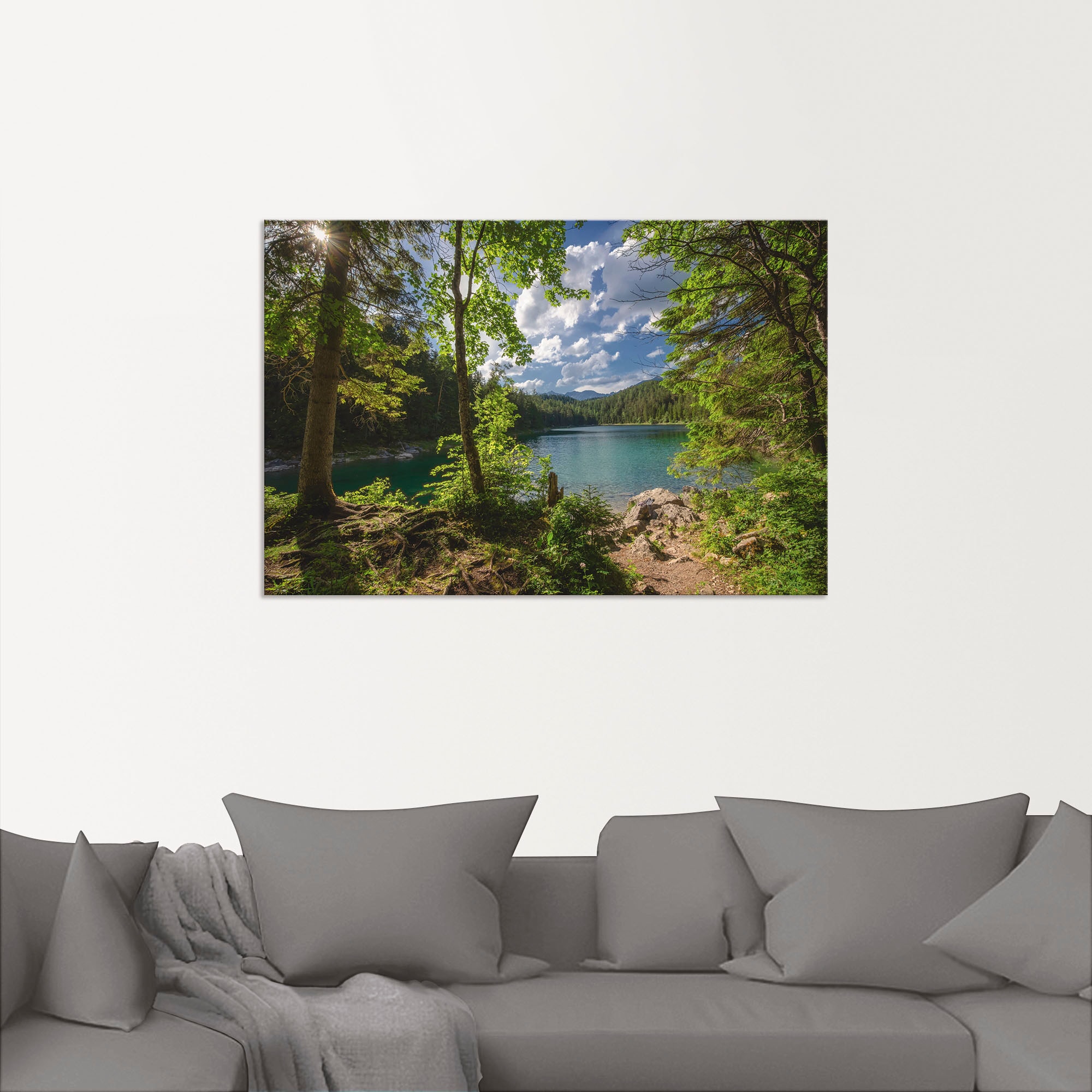 Artland Wandbild »Eibsee«, Gewässer, (1 St.), als Alubild, Outdoorbild, Lei günstig online kaufen