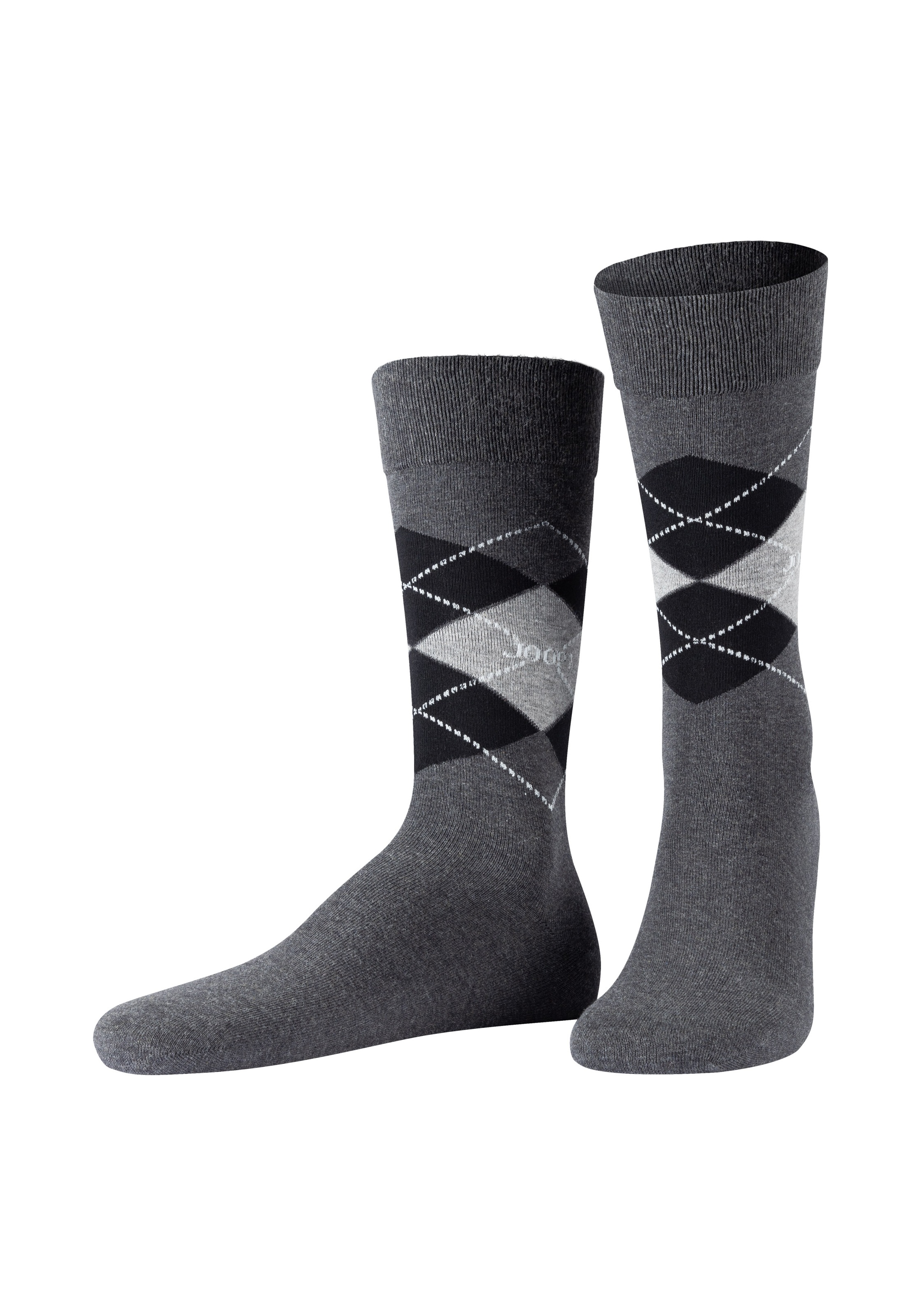 JOOP! Socken »premium essentials«, (2er Pack), Premium Qualität, verstärkte Ferse, verstärkte Zehen, Argyle Design