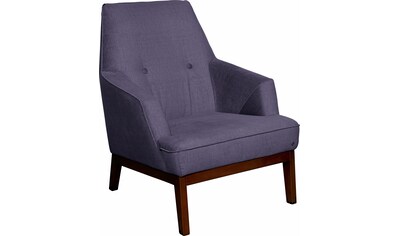 TOM TAILOR Sessel »COZY«, im Retrolook, mit Kedernaht und Knöpfung, Füße nussbaumfarben kaufen