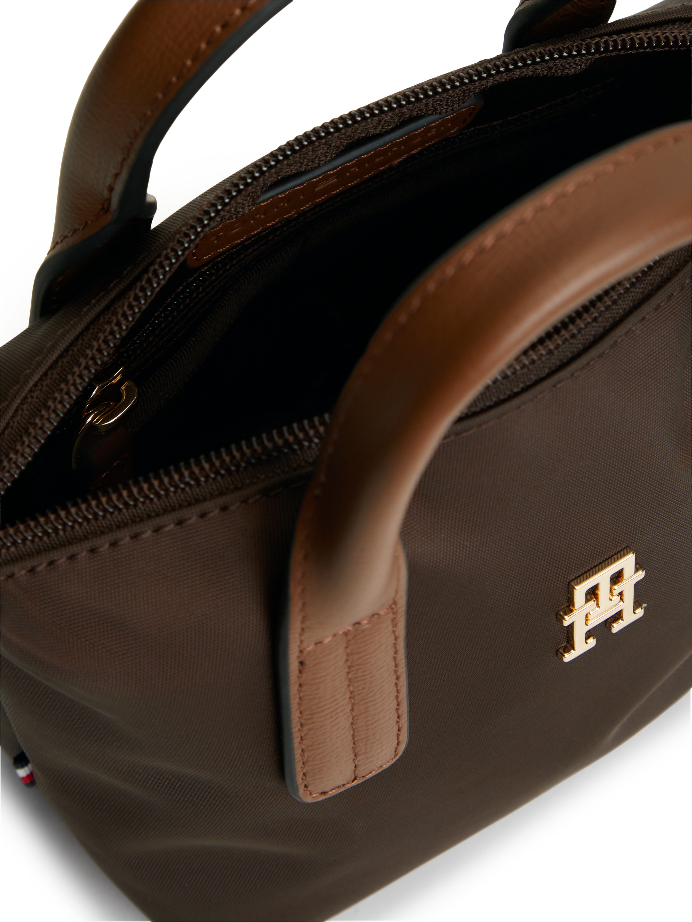 Tommy Hilfiger Handtasche »POPETTE MICRO TOTE« Damen Umhängetasche, Schultertasche im Kontrastlook