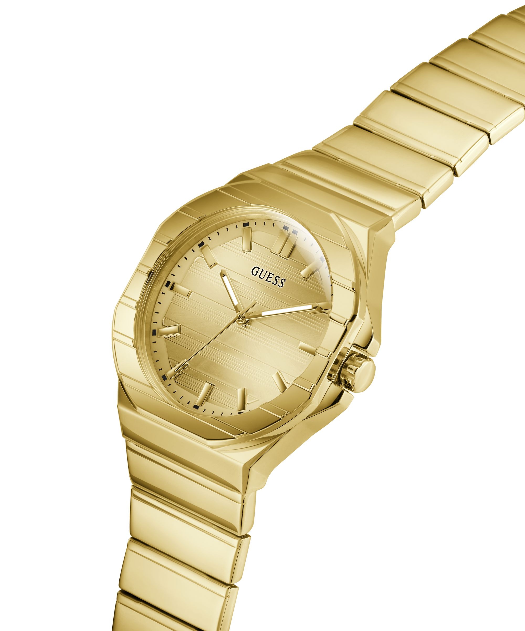 Guess Quarzuhr »JAQ« Armbanduhr, Herrenuhr, Edelstahlarmband, analog