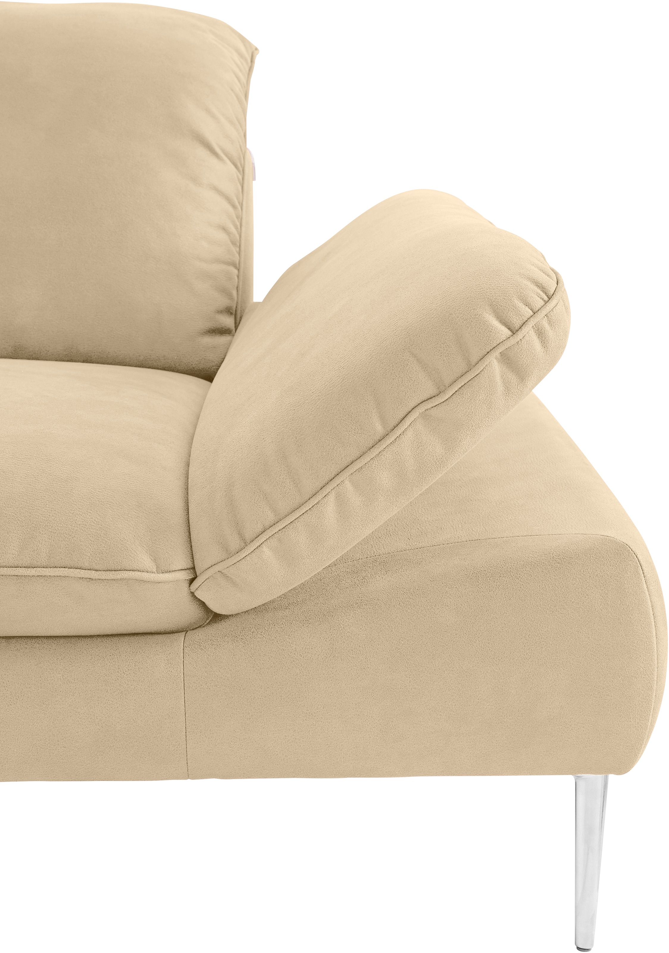 W.SCHILLIG Ecksofa »enjoy&MORE, Designsofa, bequem, zeitlos und elegant, L-Form«, mit Sitztiefenverstellung, Füße Chrom glänzend, Breite 340 cm