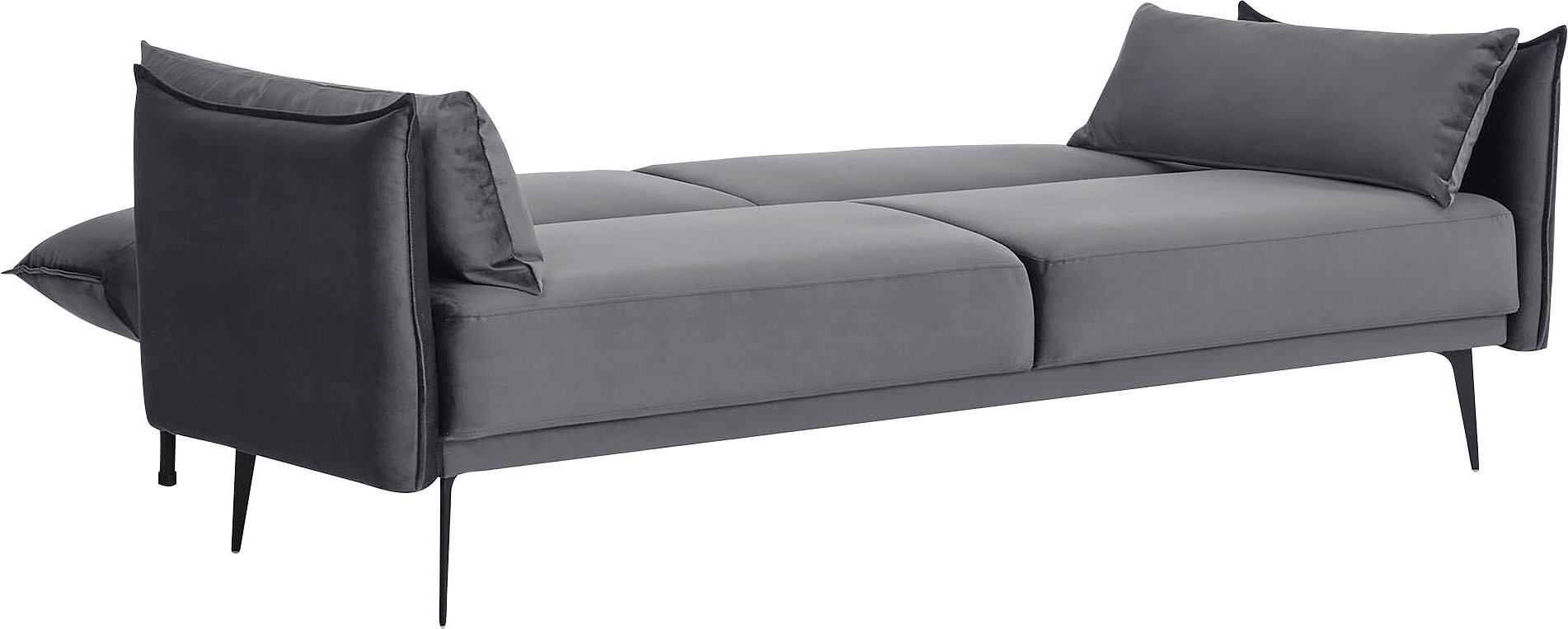 SalesFever 3-Sitzer, Modernes 3-Sitzer Sofa: Samtbezug, ausziehbar, manuell verstellbar
