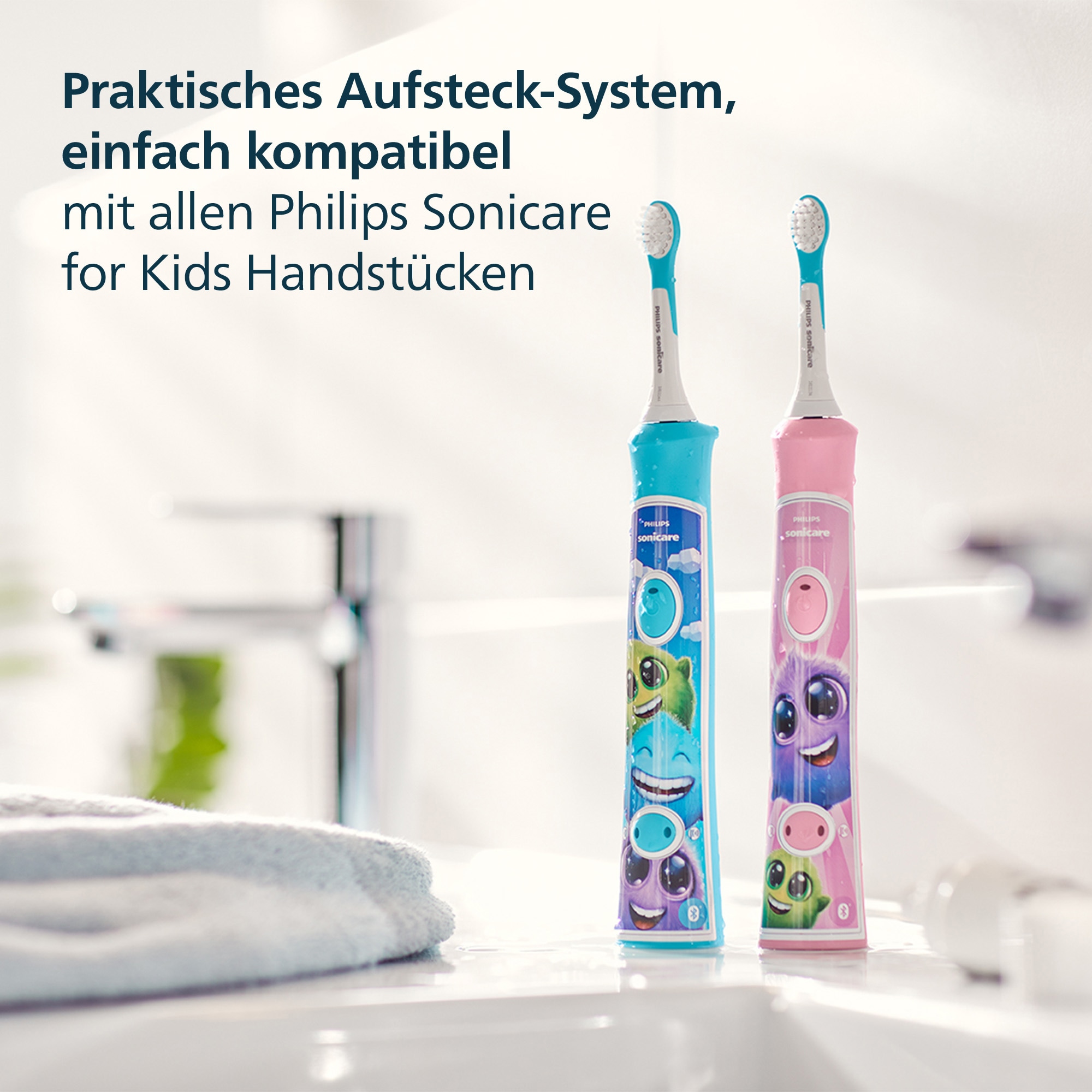 Philips Sonicare Aufsteckbürsten »For Kids«, für Milchzähne geeignet, ab 7 Jahren, für jedes Sonicare Handstück