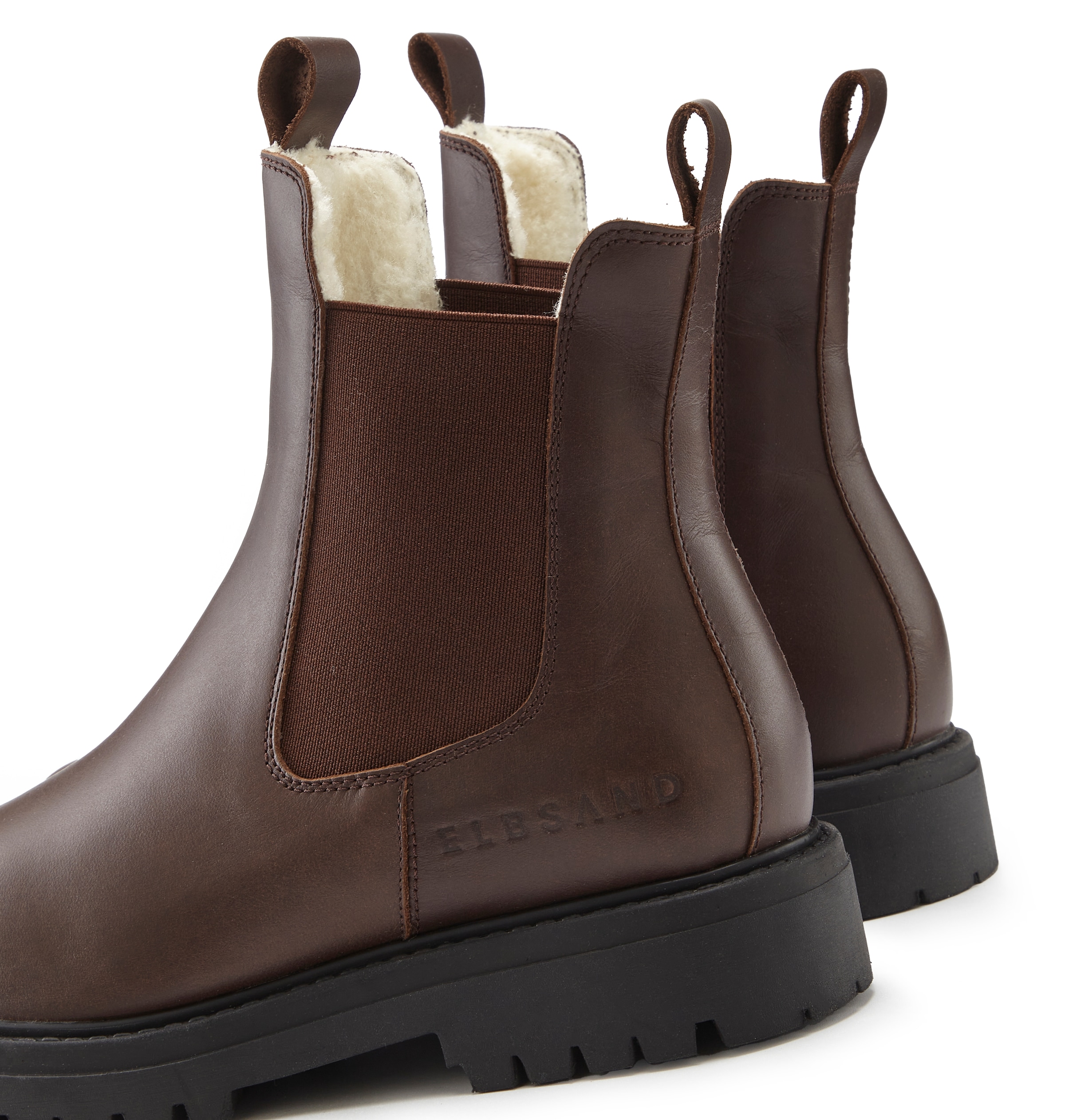 Elbsand Stiefelette »Chelseaboots«, Stiefel, Boots, Winterstiefel, Schlupfstiefel aus Leder mit Warmfutter