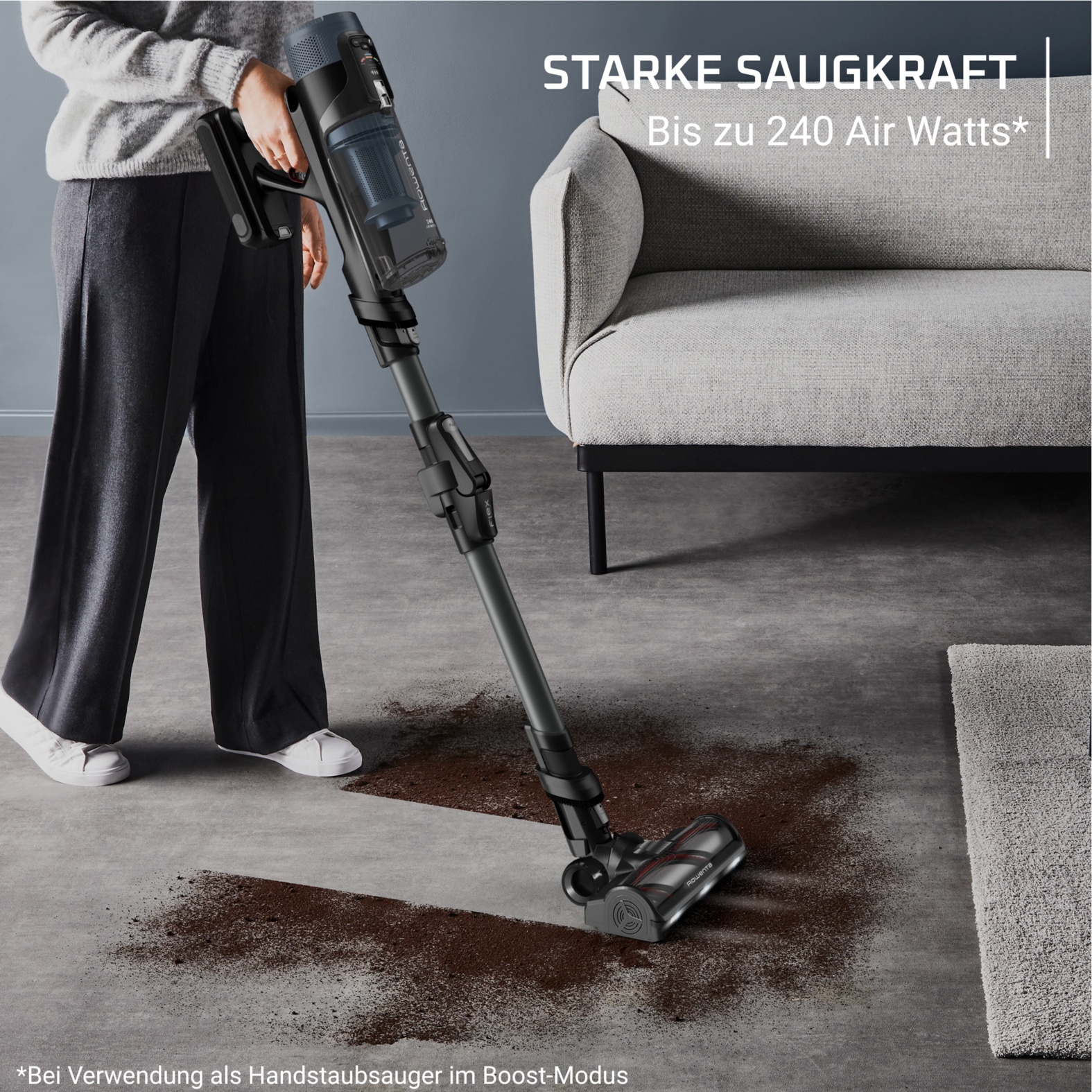Rowenta Akku-Hand-und Stielstaubsauger »X-Force Flex 14.80 RH9B36« 240 AW, Smart Control Display, 90 Min. Autonomie, Flex-Technologie