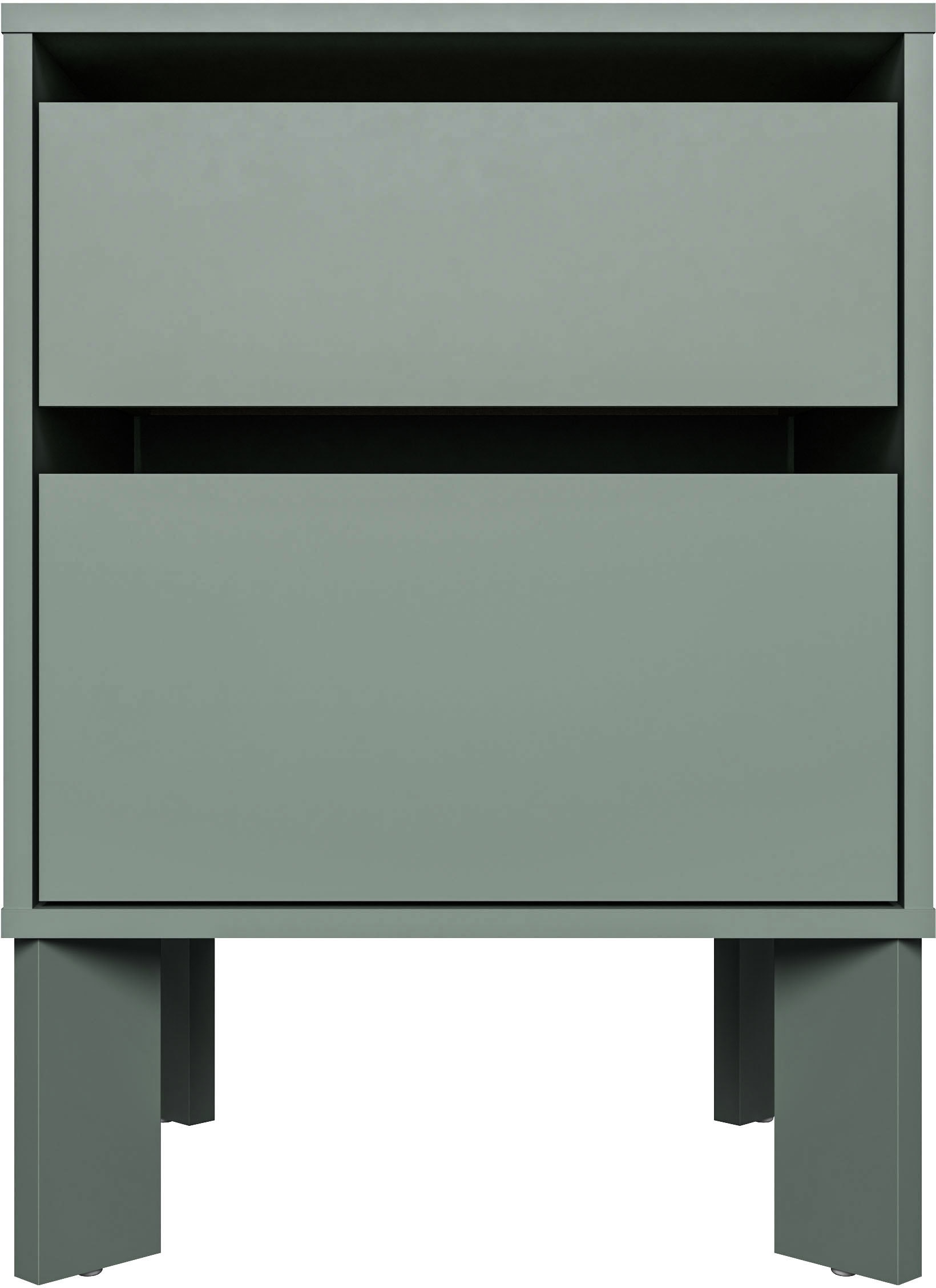 FORTE Nachtkommode »Tahoe Nachtkommode, grifflos,  2 Schubkästen« B/H/T 48,2/66,7/41,4 cm
