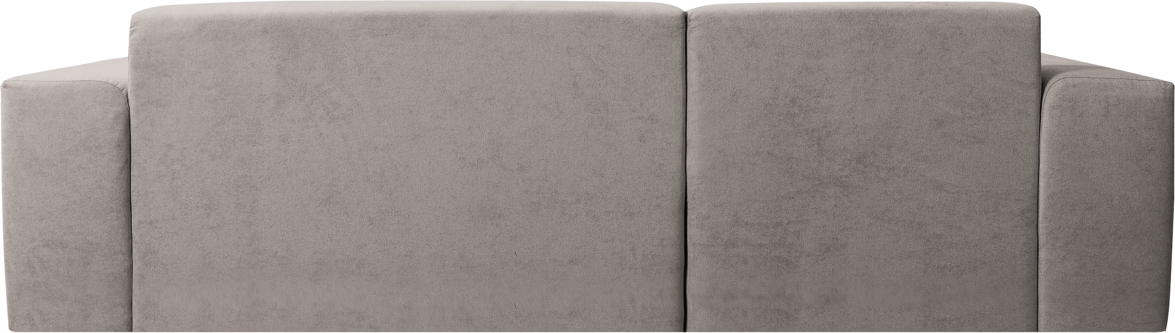 WERK2 Ecksofa »Zeus-L 253 cm breit, bequemes Cord-Sofa in L-Form, urbanes Design« Organische curvy-trend Couch mit großer Komfort-Ottomane