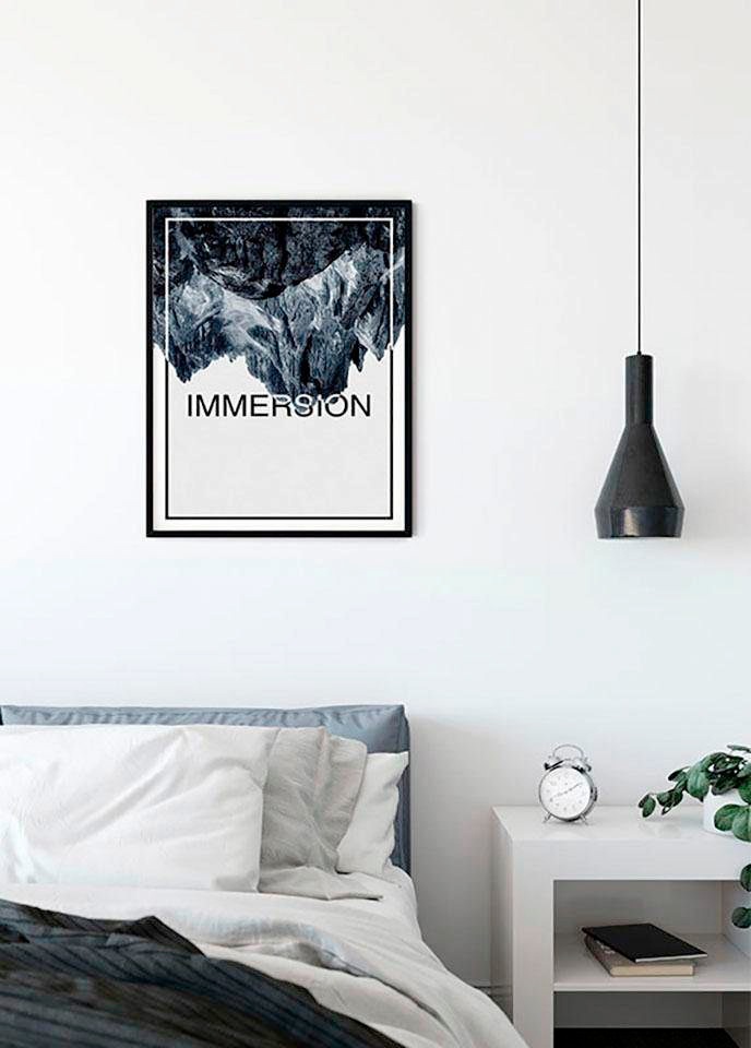 Komar Bild »Immersion Steel«, Abstrakt-Sprüche & Texte, (1 St.), Wandbild zur Dekoration - ohne Rahmen