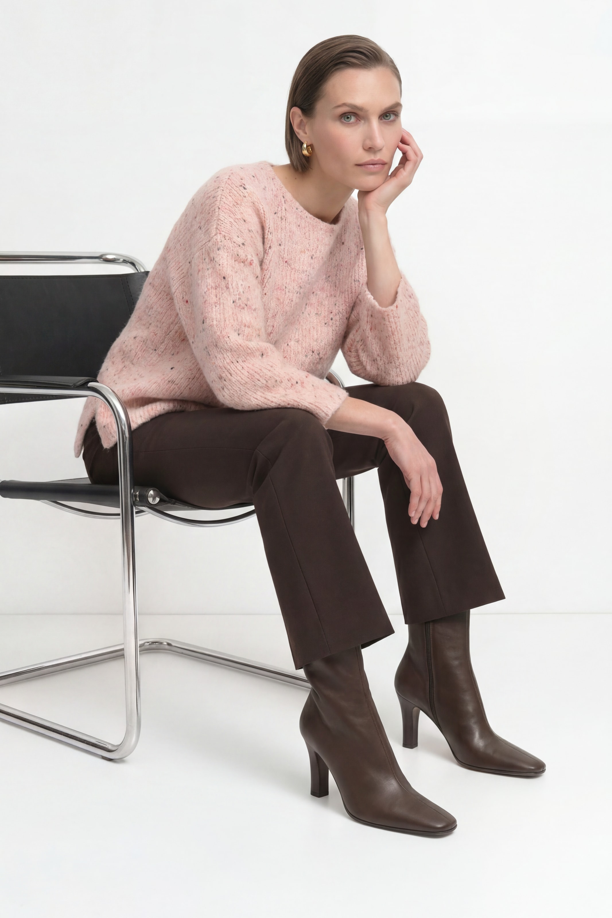 RICHROYAL Strickpullover Regular fit mit Rundhalsausschnitt