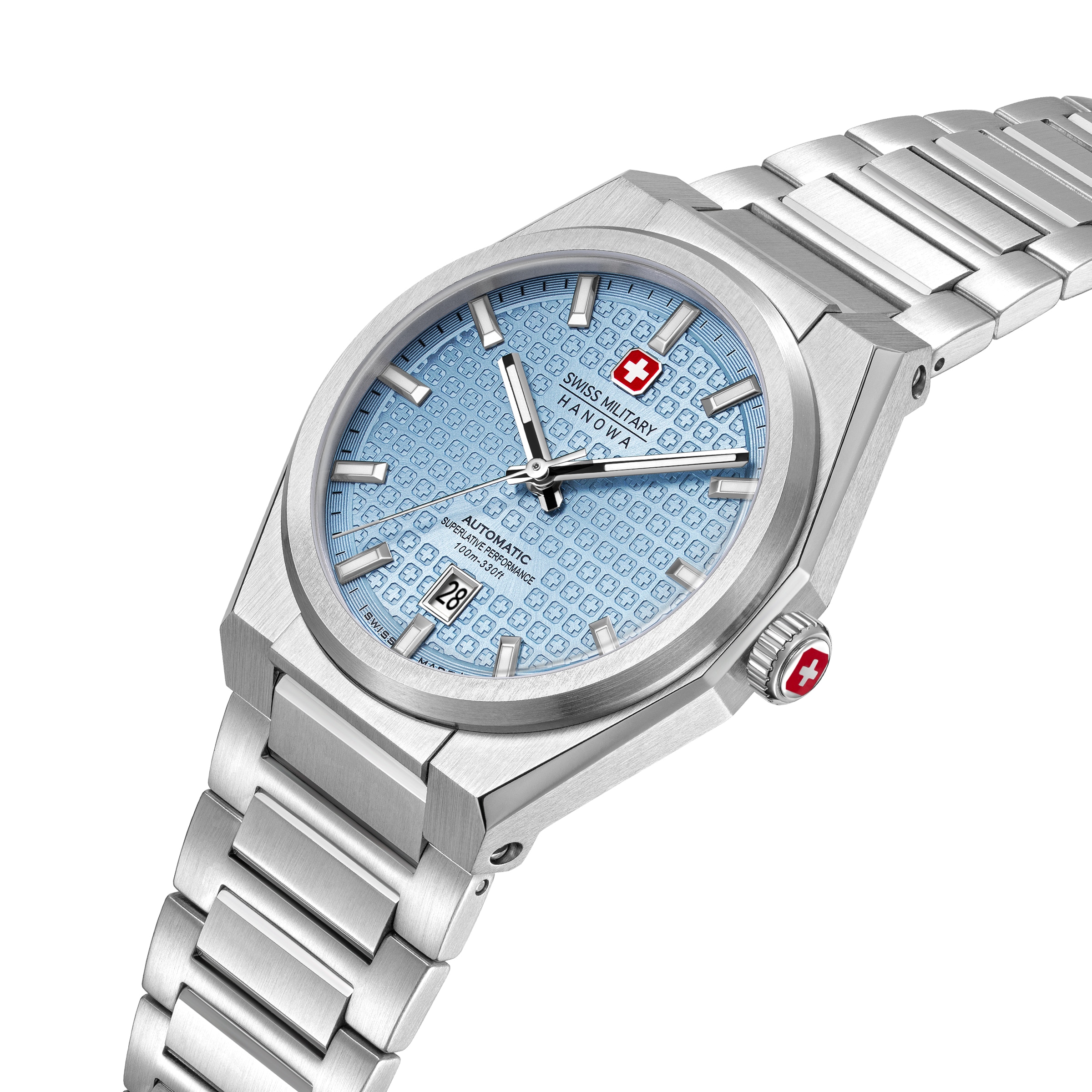 Swiss Military Hanowa Automatikuhr »Avalanche« Armbanduhr, Herrenuhr, Swiss Made, Mechanische Uhr, Edelstahlarmband