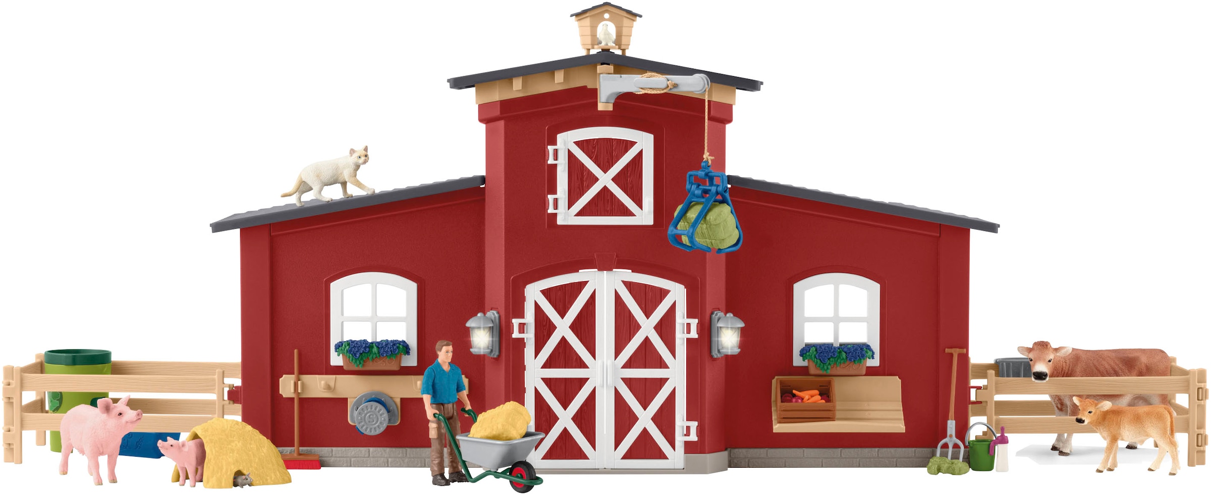 Schleich® Spielwelt »FARM WORLD, Große Farm rot (42606)«, Made in Europe